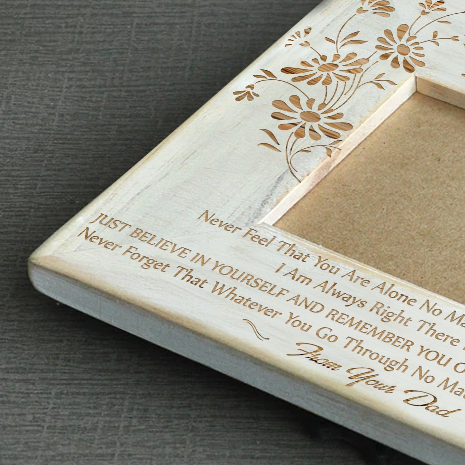 DAUGHTER DAD - JUST BELIEVE IN YOURSELF - WOOD FRAME