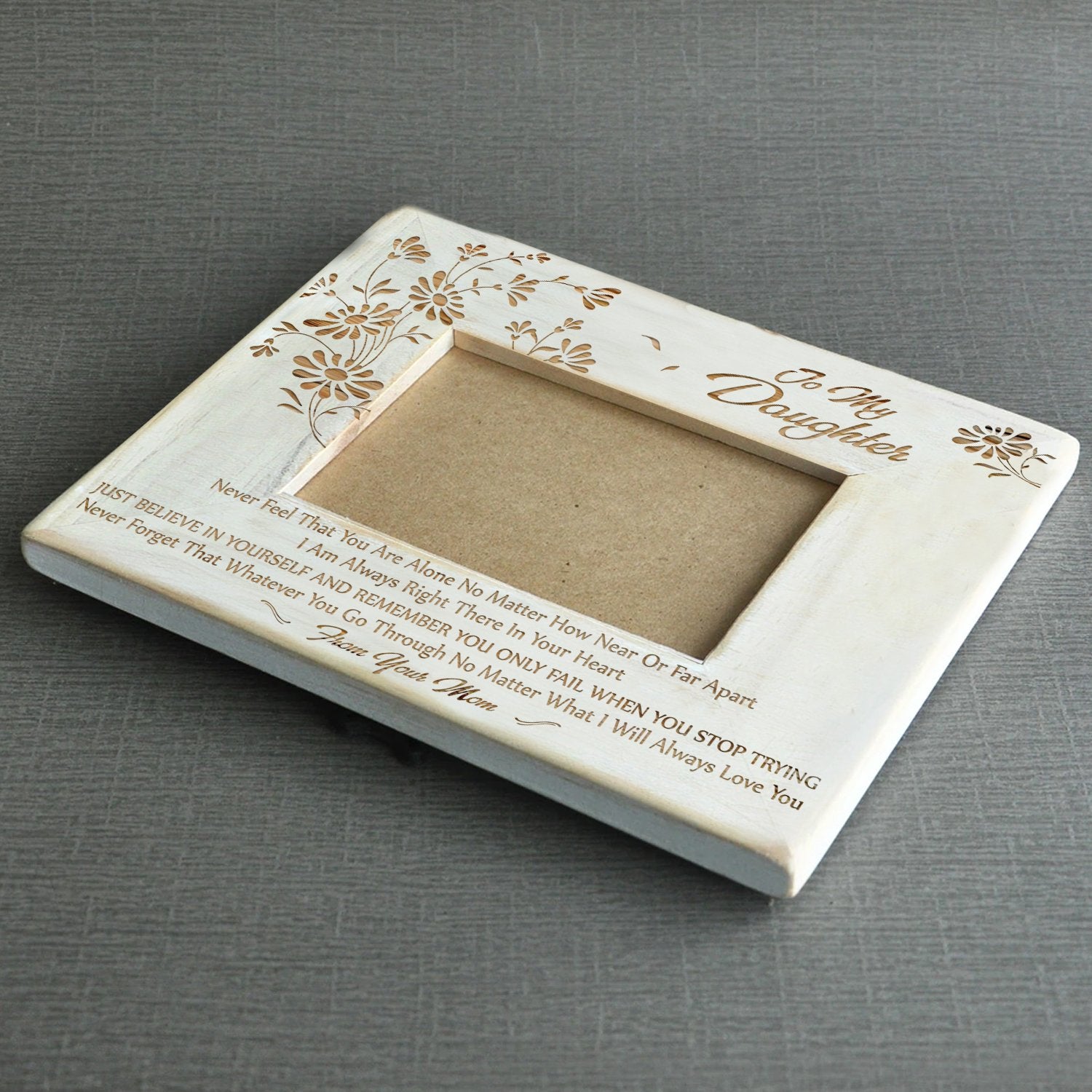 DAUGHTER MOM - JUST BELIEVE IN YOURSELF - WOOD FRAME