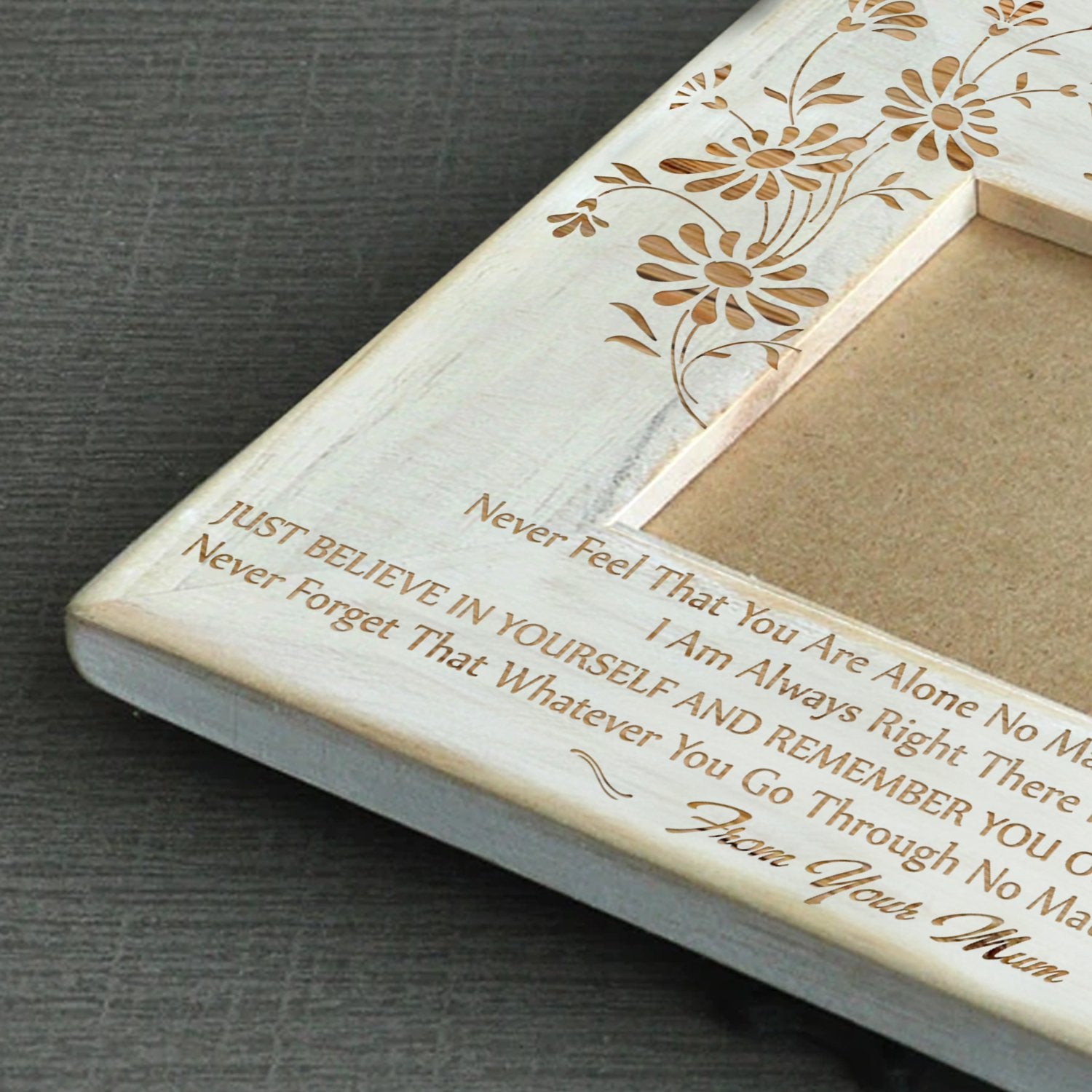 DAUGHTER MUM - JUST BELIEVE IN YOURSELF - WOOD FRAME