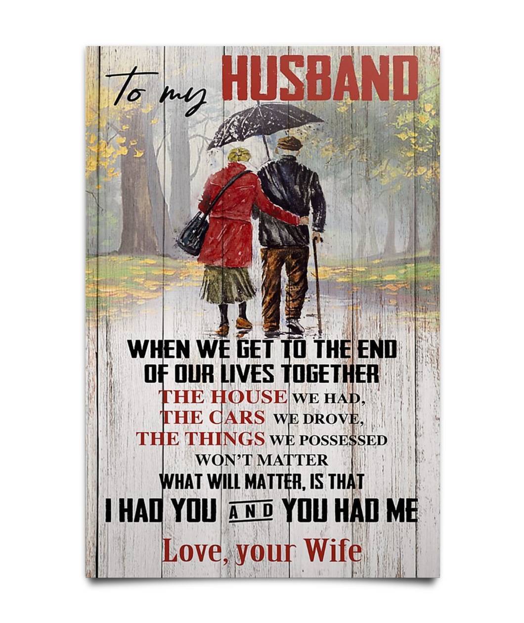 Perfect Gifts For Husband - To My Husband Poster Poster-A Loves Gift