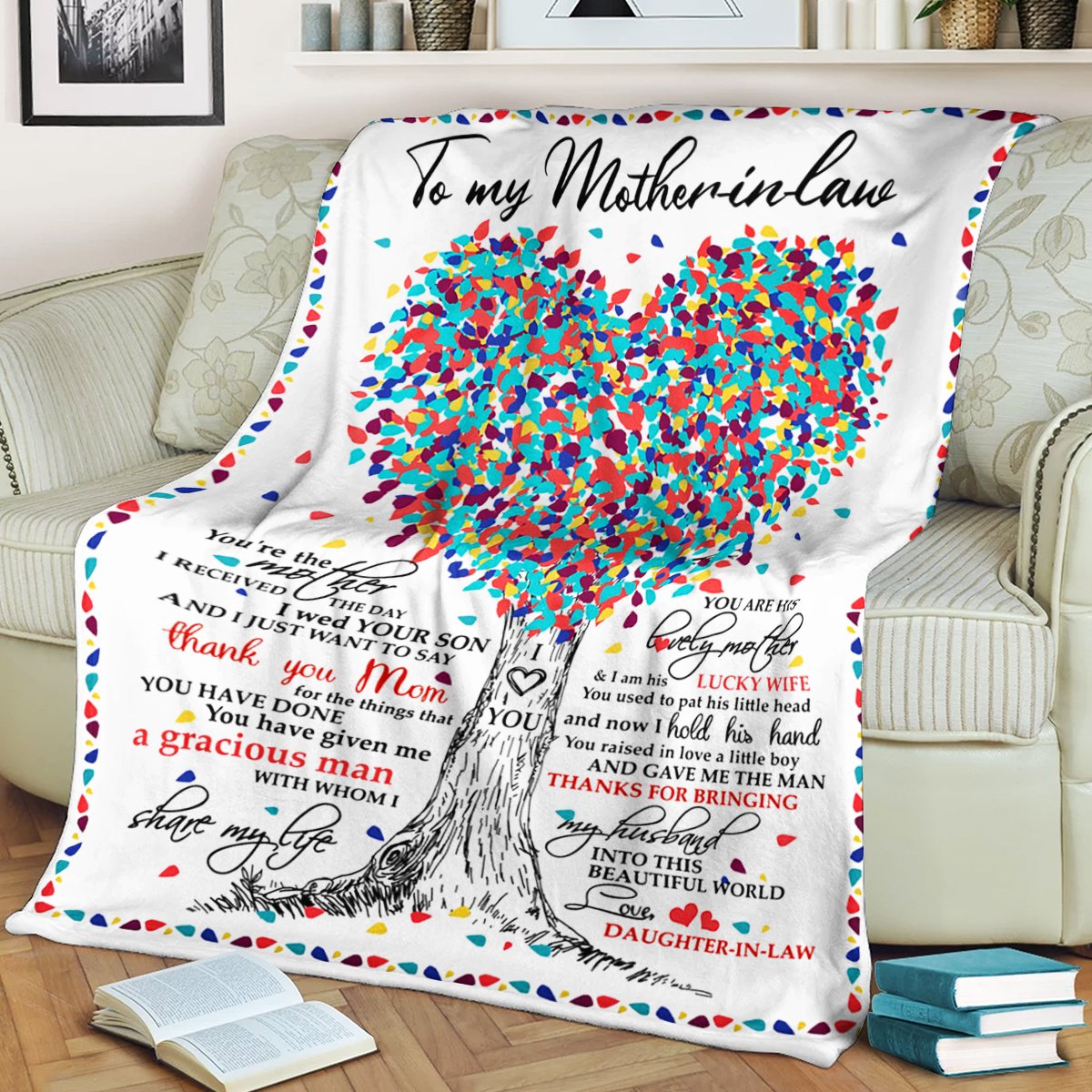 Custom Blanket To My Mother In Law - Perfect Gift For Mother - Fleece Blanket-A Loves Gift