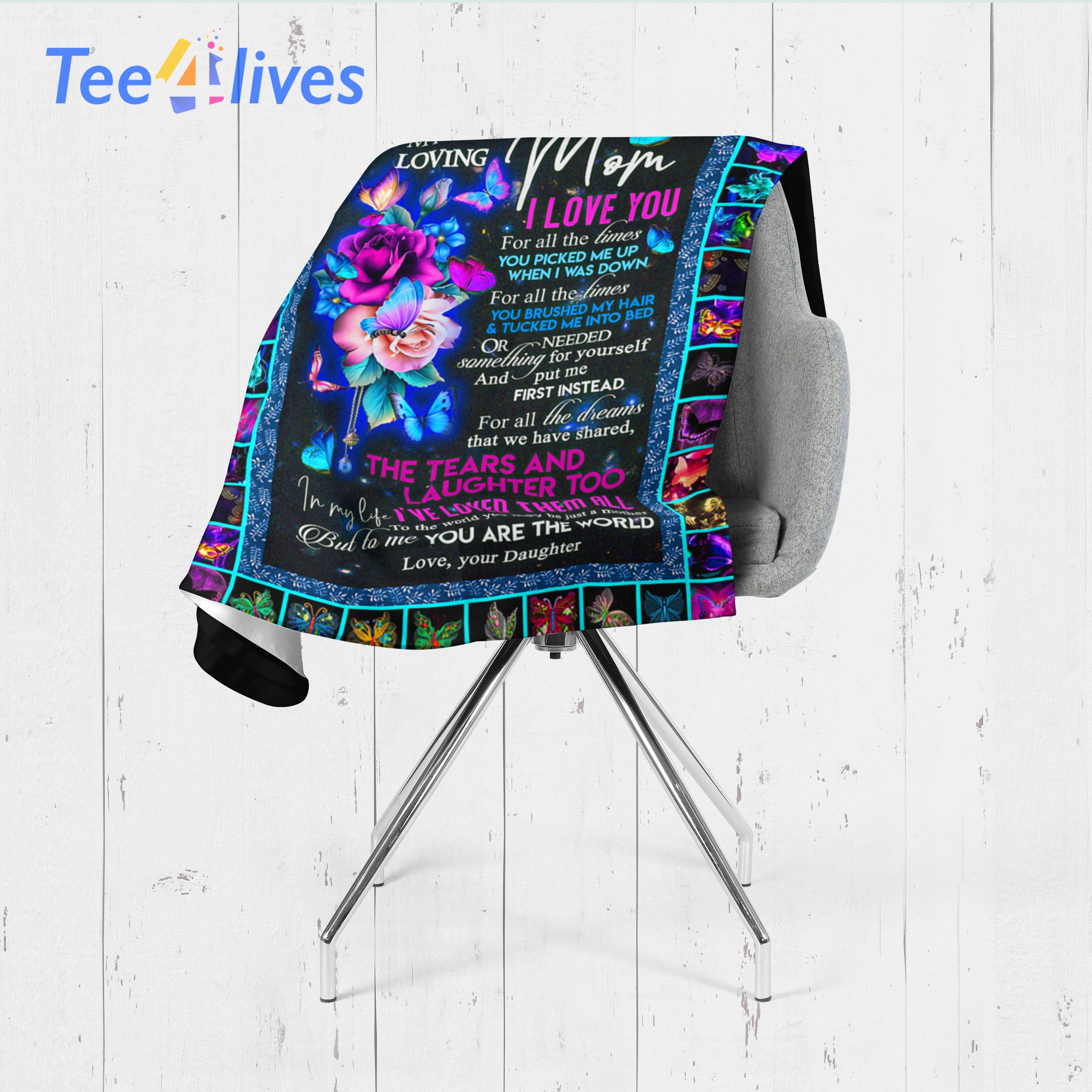 Custom Blanket To My Loving Mom Blanket - Gift For Mom - Fleece Blanket-A Loves Gift