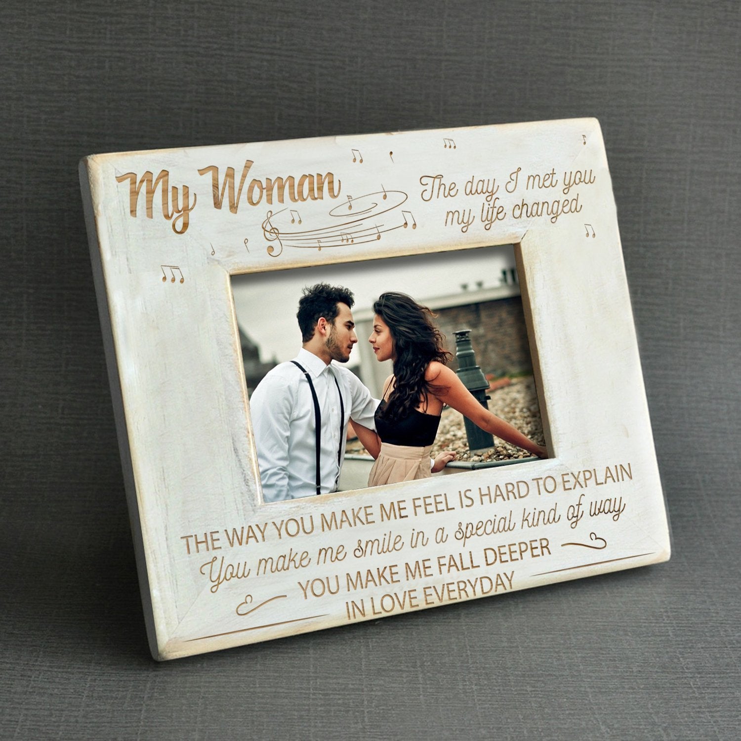 MY WOMAN - MY LIFE CHANGED - WOOD FRAME-A Loves Gift