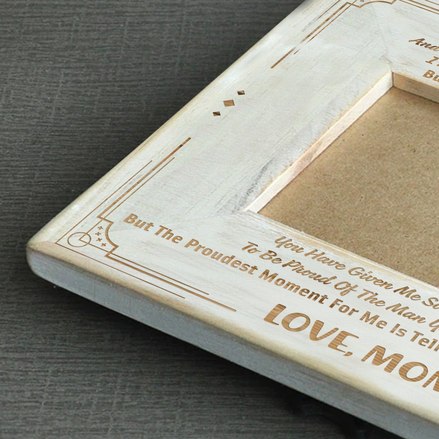 SON MOM - I WILL ALWAYS CARRY YOU IN MY HEART - WOOD FRAME