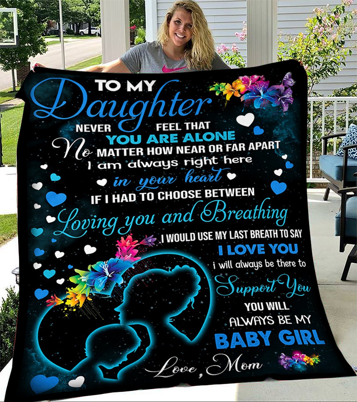 Custom Blanket To my Daughter Blanket - Gift For Daughter - Fleece Blanket-A Loves Gift