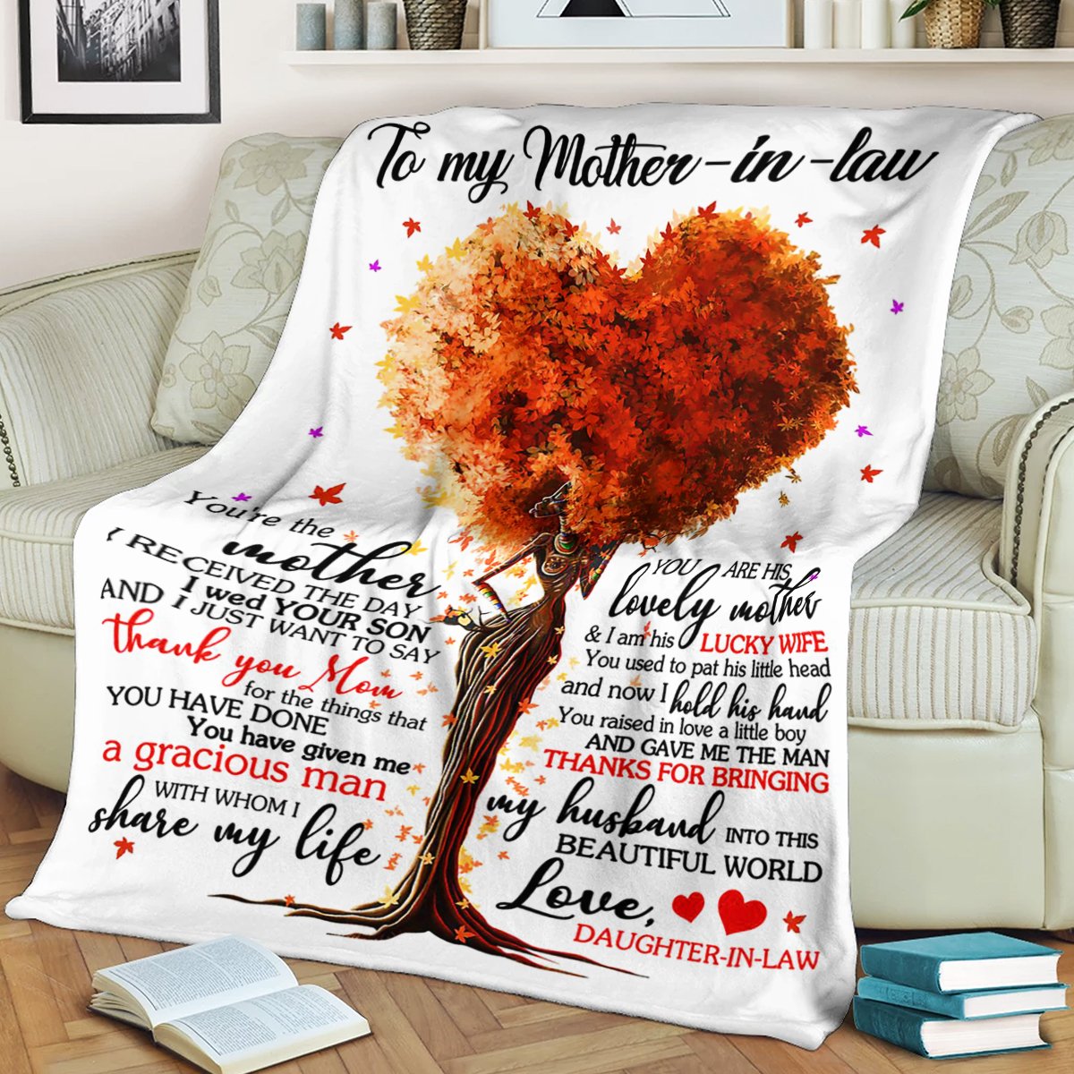 Custom Blanket To My Mother In Law Blanket - Gift for Mom - Fleece Blanket-A Loves Gift