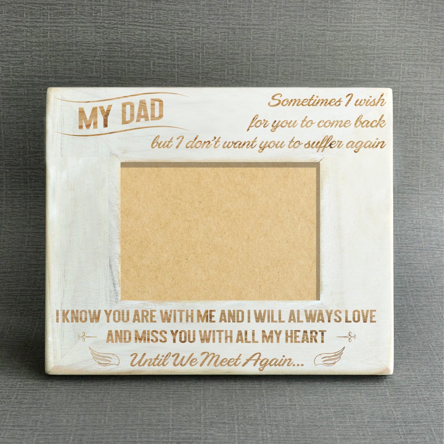 DAD - MEET AGAIN - WOOD FRAME-A Loves Gift