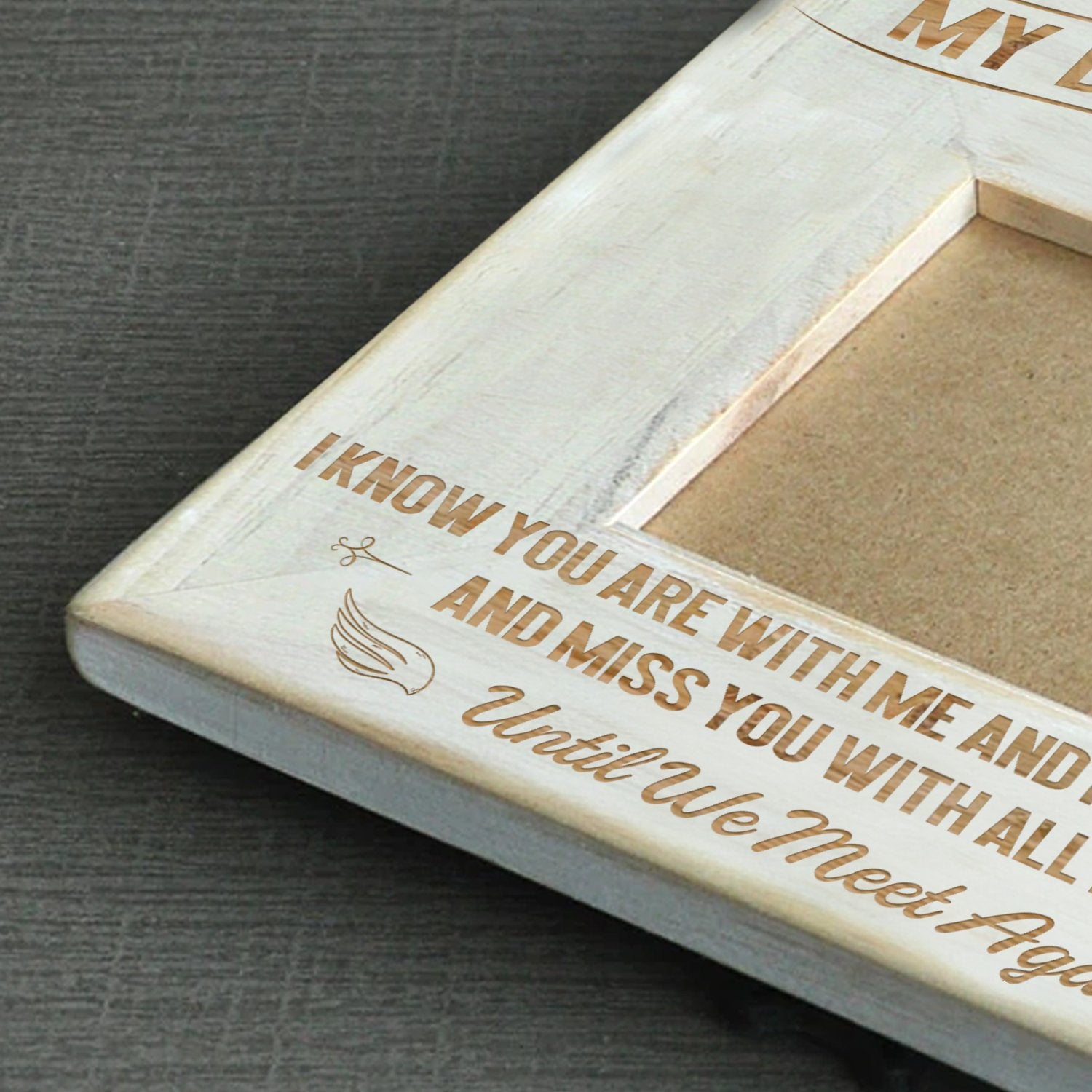 DAD - MEET AGAIN - WOOD FRAME-A Loves Gift