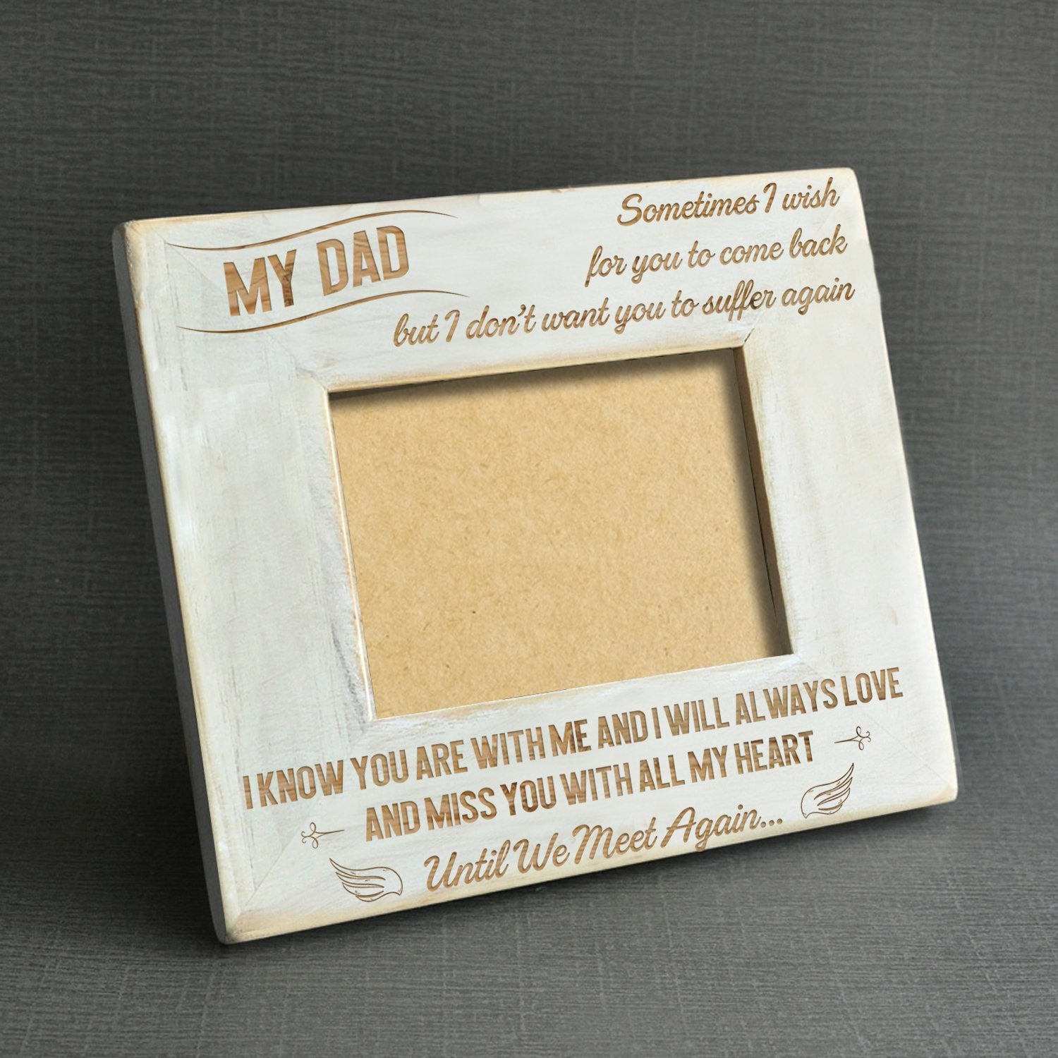 DAD - MEET AGAIN - WOOD FRAME-A Loves Gift
