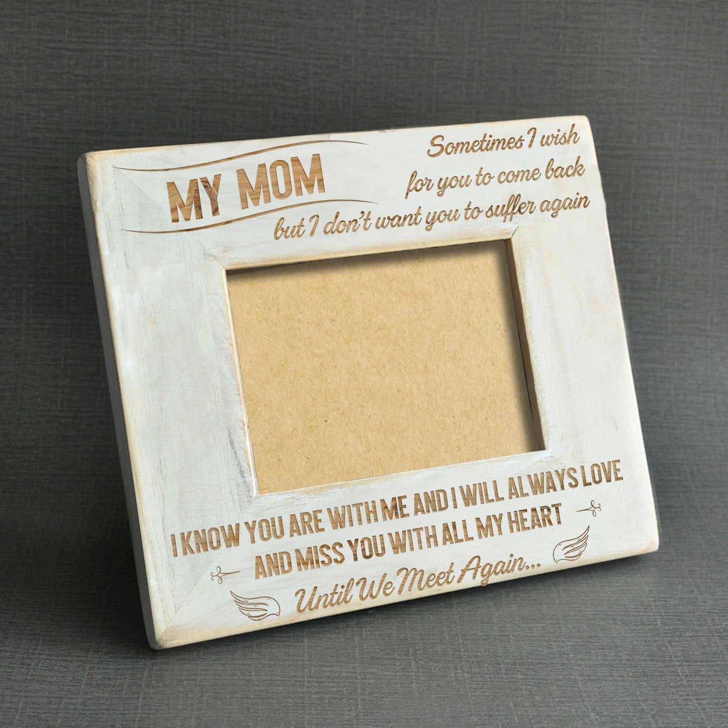 MOM - MEET AGAIN - WOOD FRAME-A Loves Gift