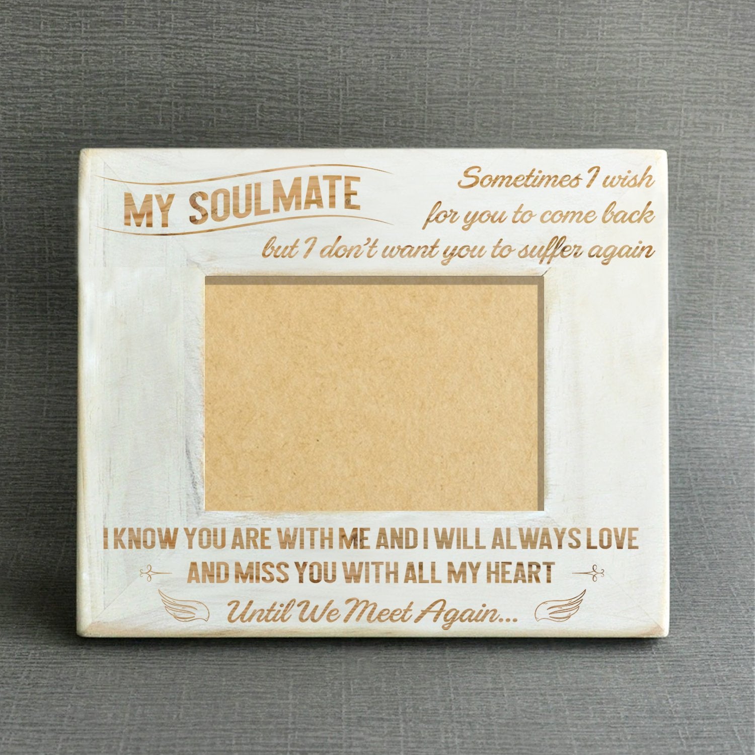 SOULMATE - MEET AGAIN - WOOD FRAME-A Loves Gift