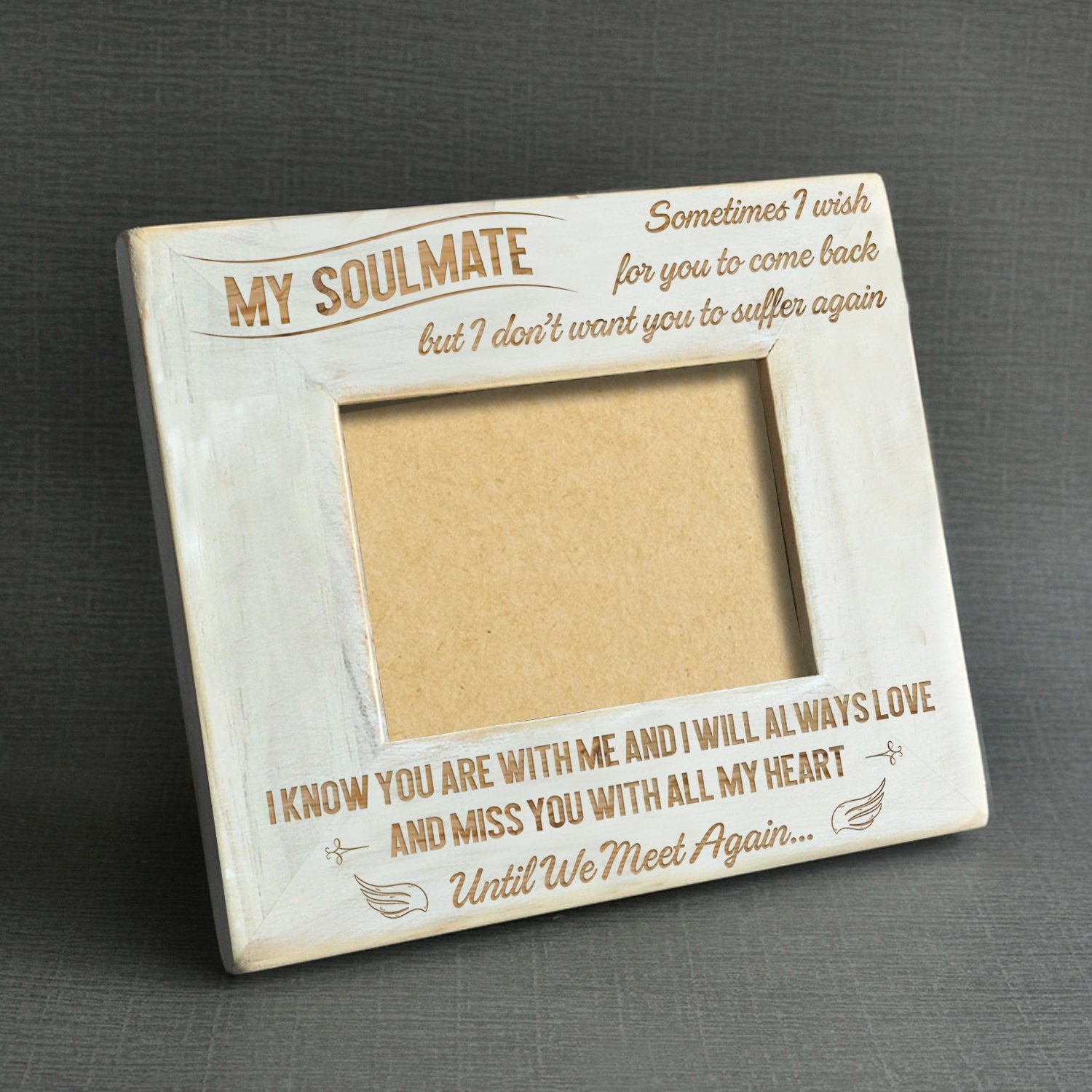 SOULMATE - MEET AGAIN - WOOD FRAME-A Loves Gift