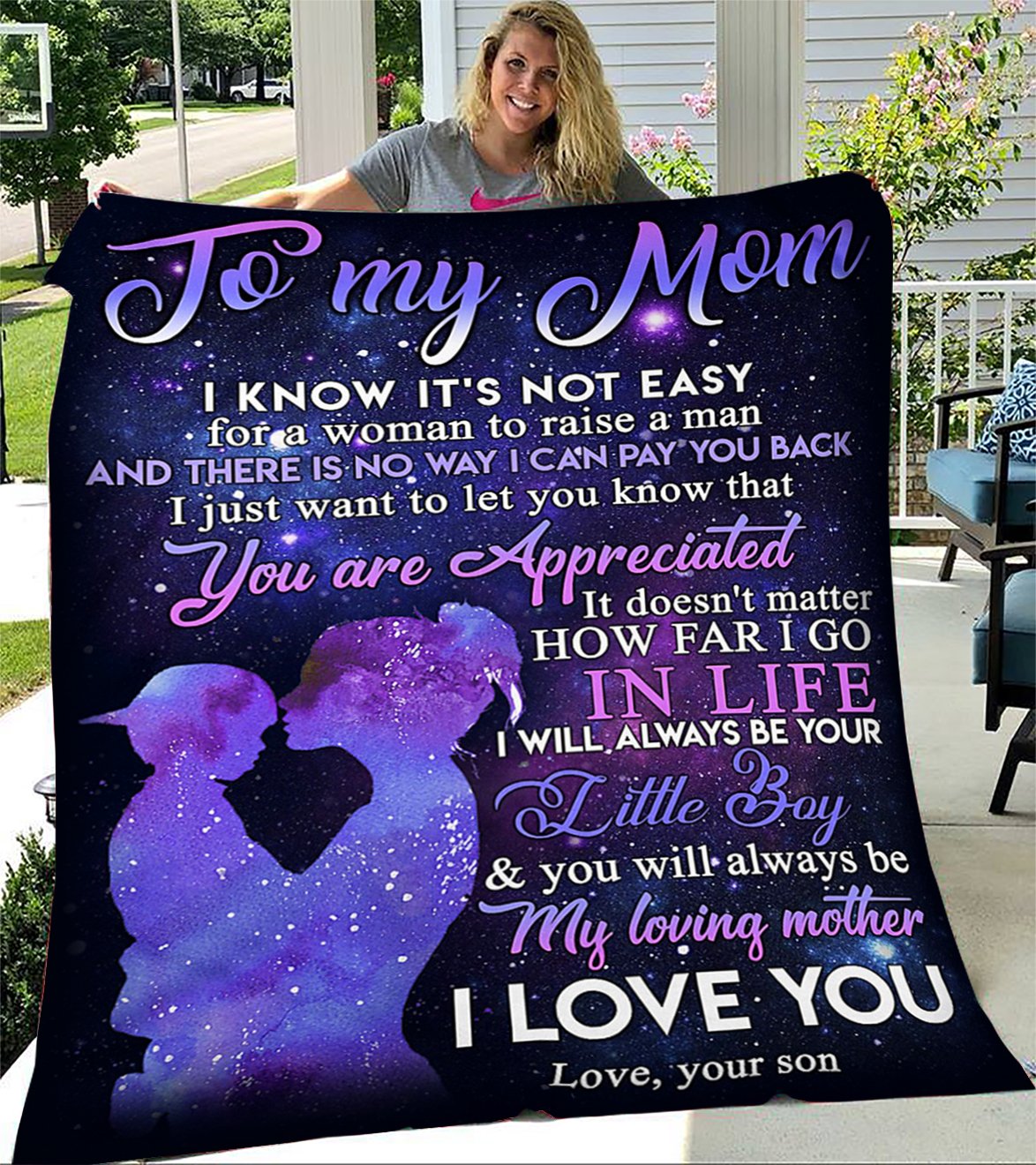 Custom Blanket To My Mom Blanket - Gift For Mom - Fleece Blanket-A Loves Gift