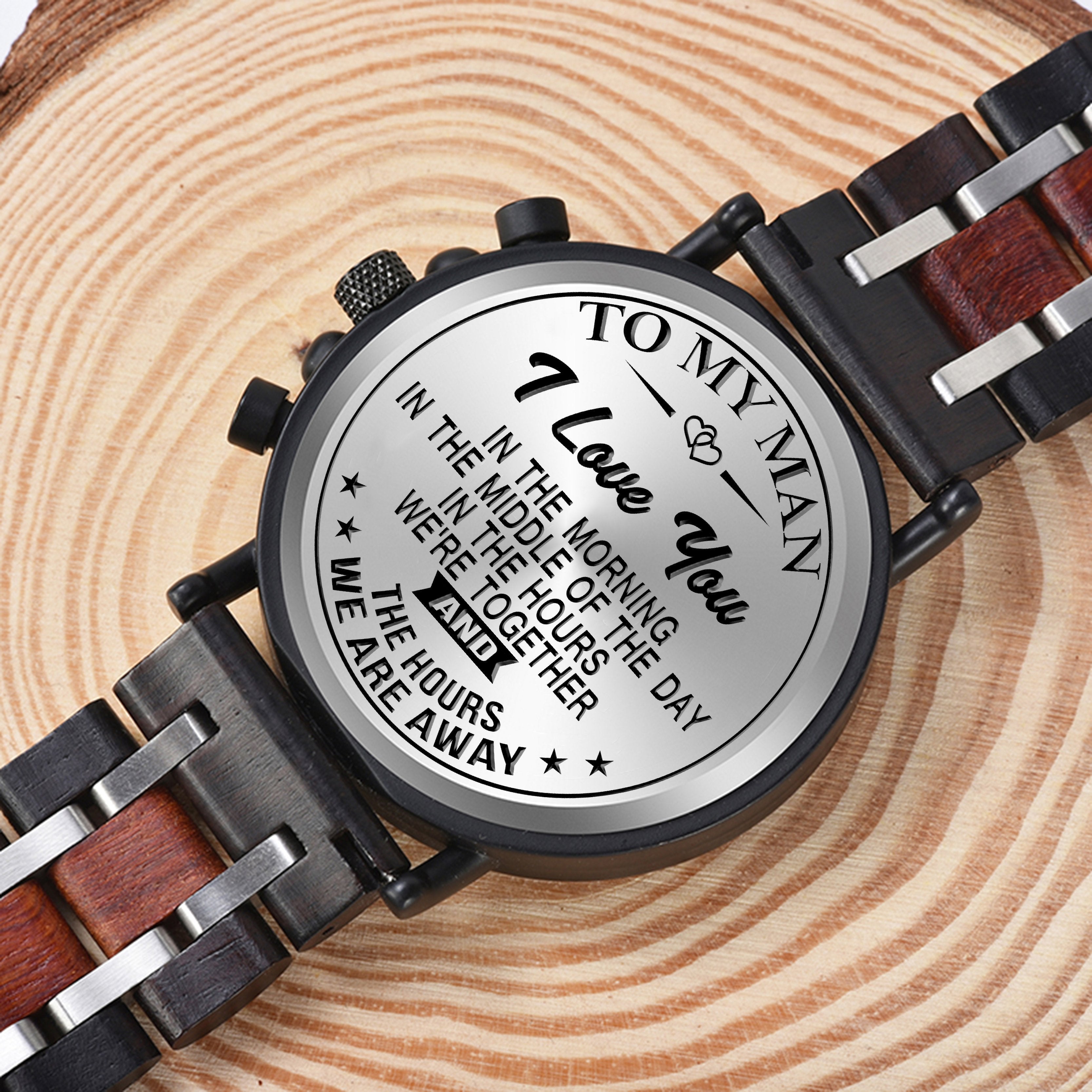 Wood Watch Engrave Your Personalized Logo-A Loves Gift