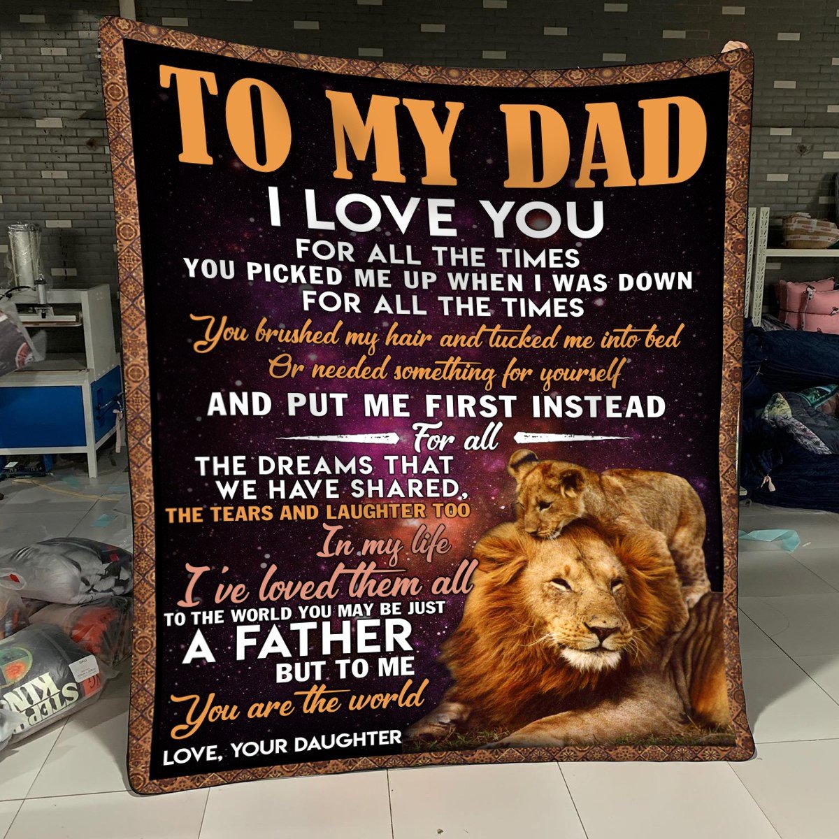 To My Dad You Are The World Blanket Gift For Dad-A Loves Gift
