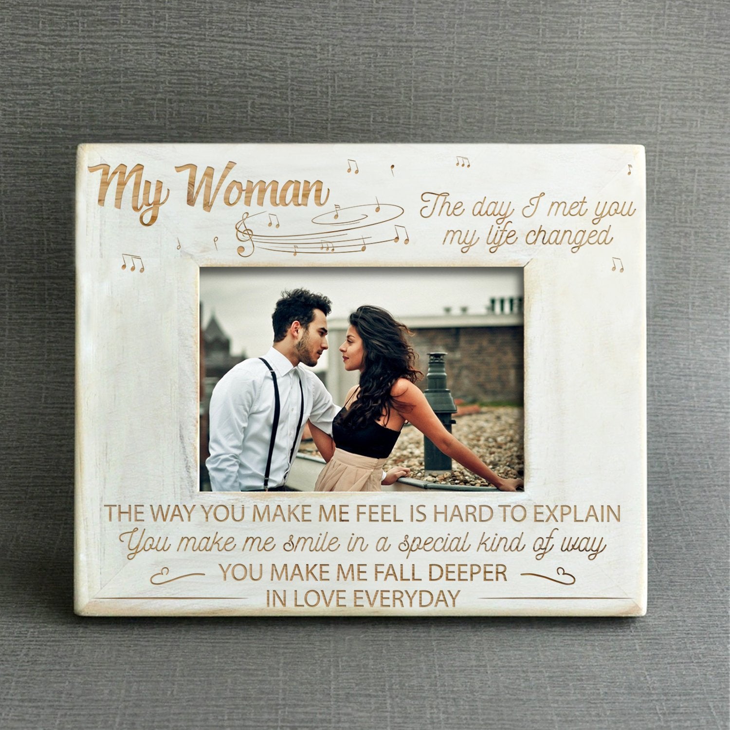 MY WOMAN - MY LIFE CHANGED - WOOD FRAME-A Loves Gift