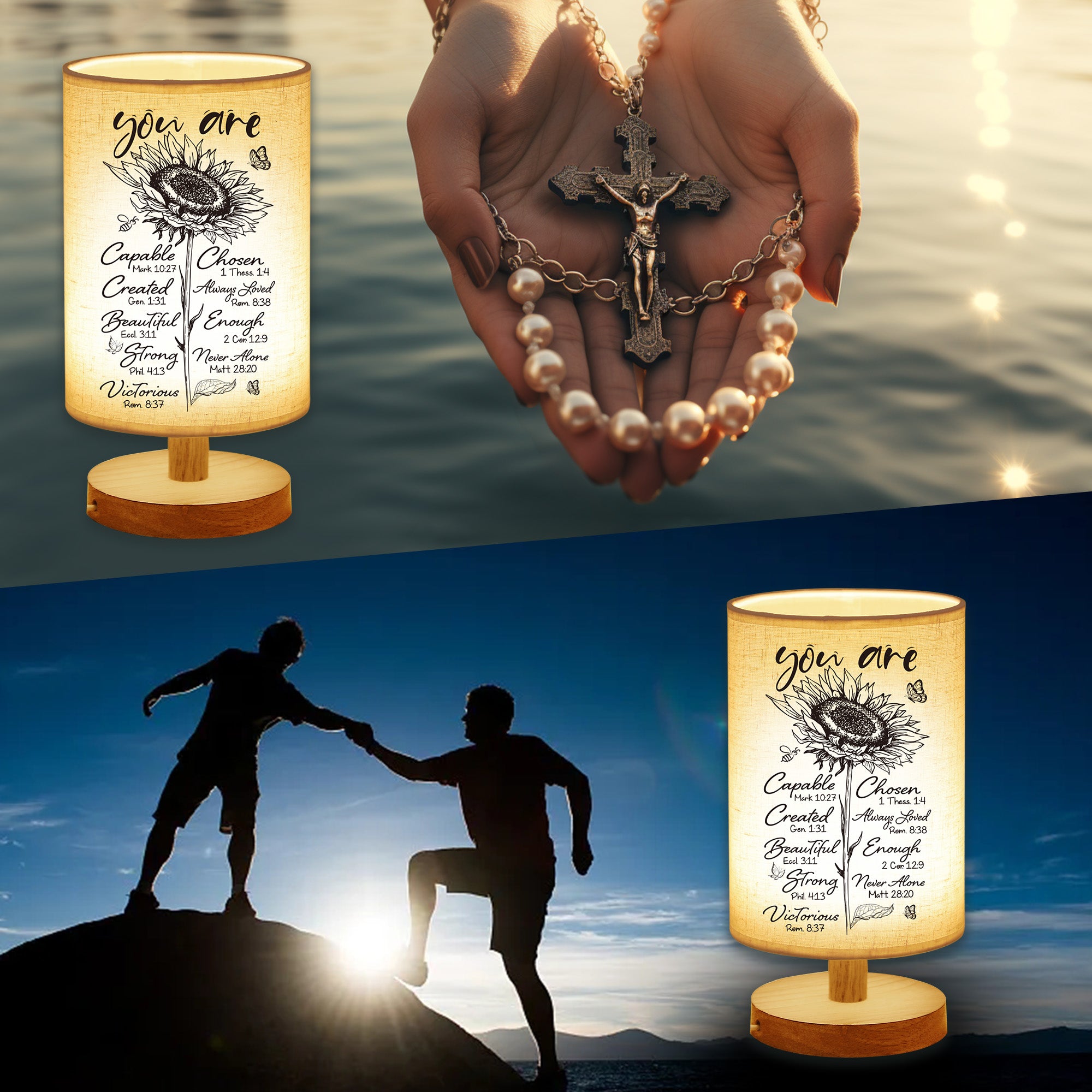 Christian Gifts for Women Sunflower Night Light-A Loves Gift