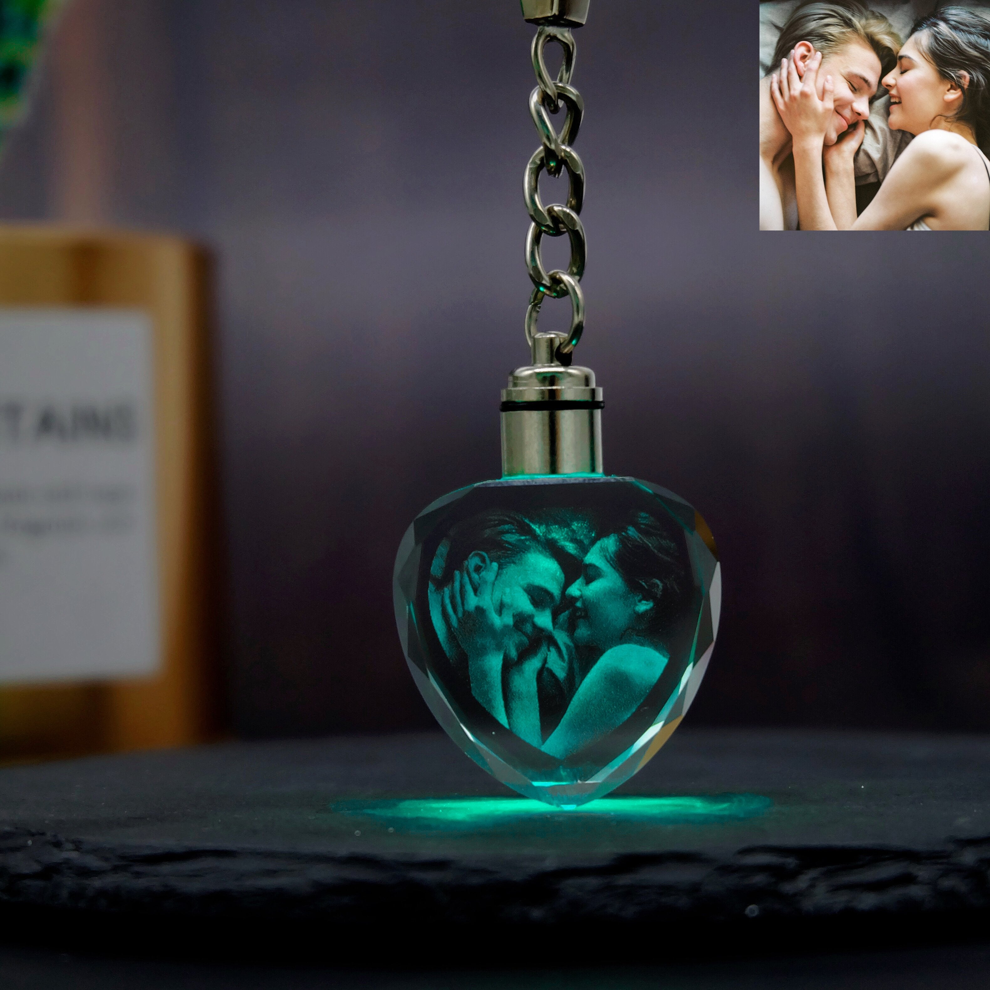 Personalized Crystal Keychain-A Loves Gift