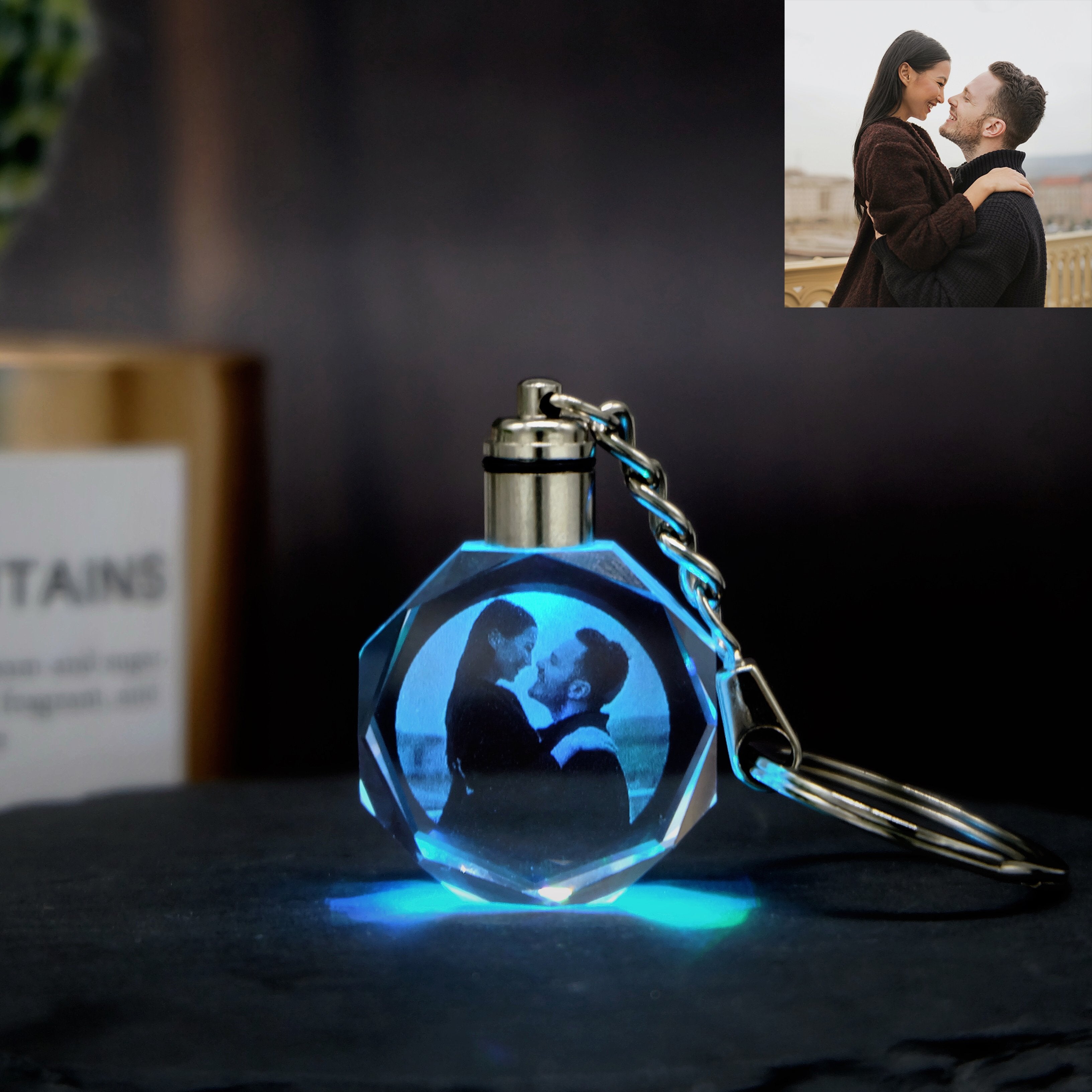 Personalized Crystal Keychain-A Loves Gift