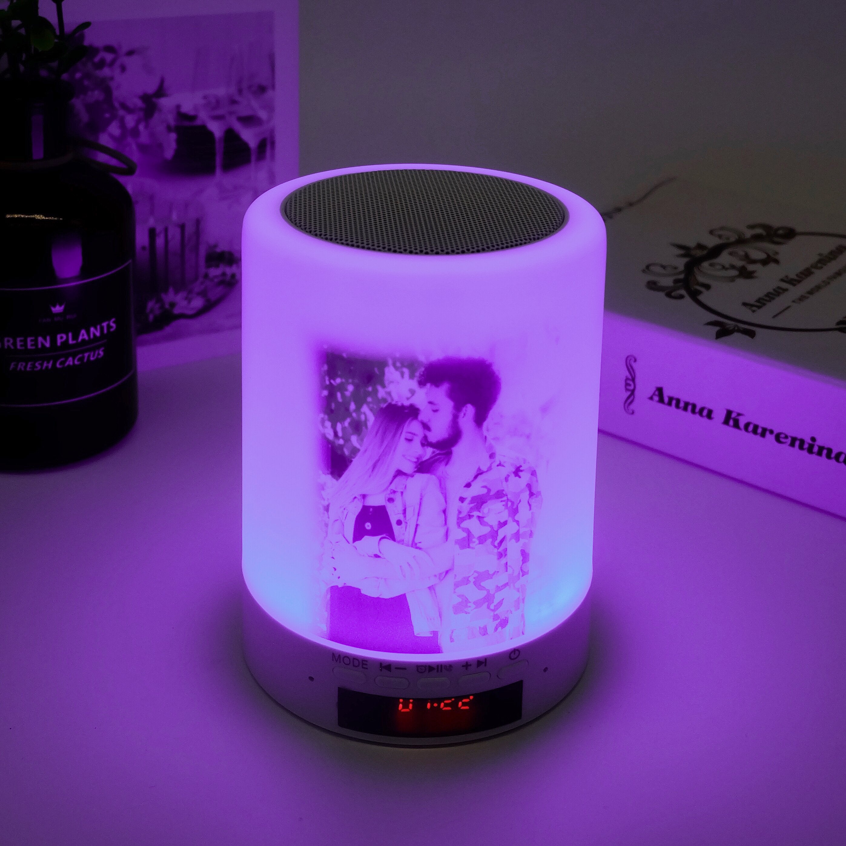 Personalized Photo Night Light - Bluetooth Music Player-A Loves Gift