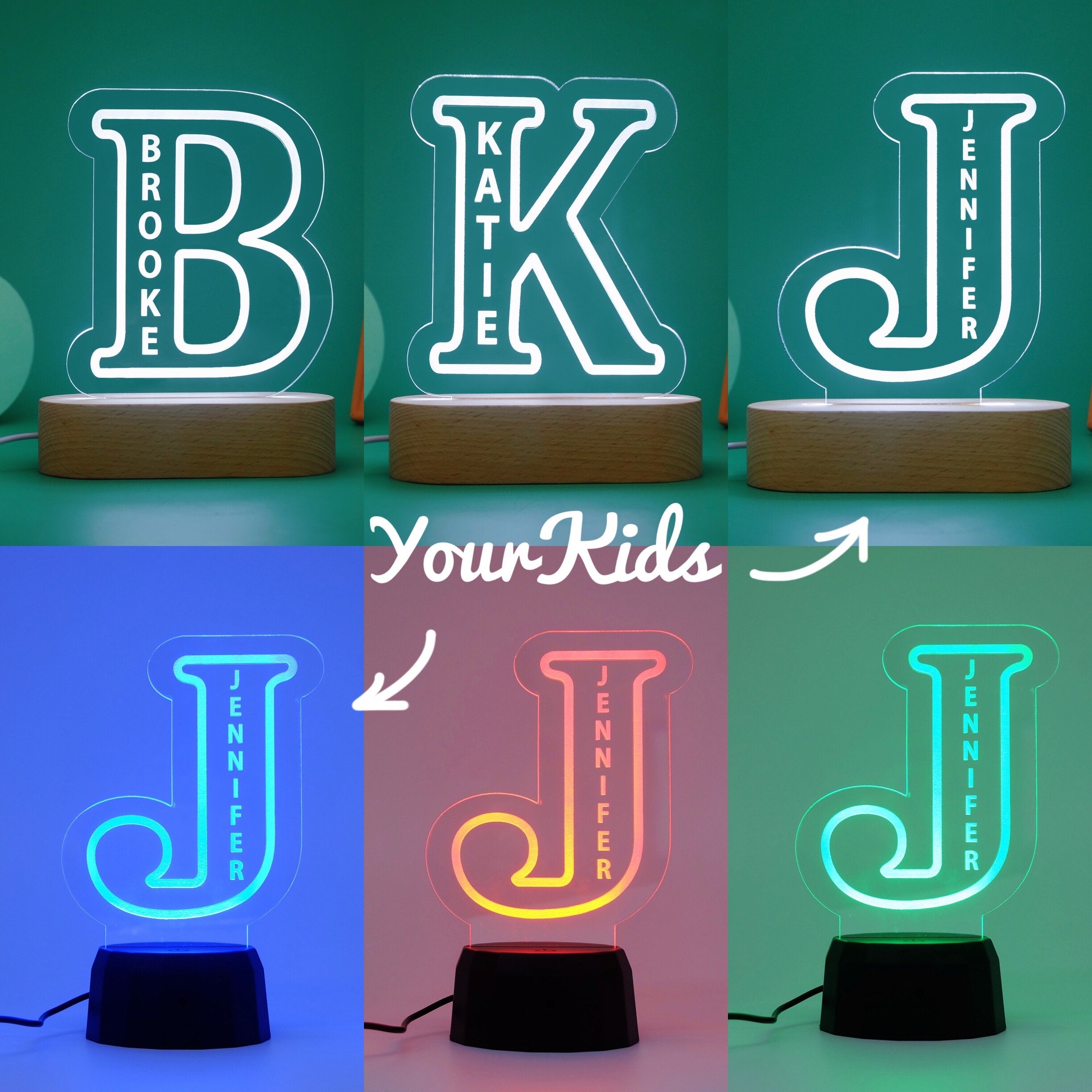 Custom Alphabet Night Lights-A Loves Gift