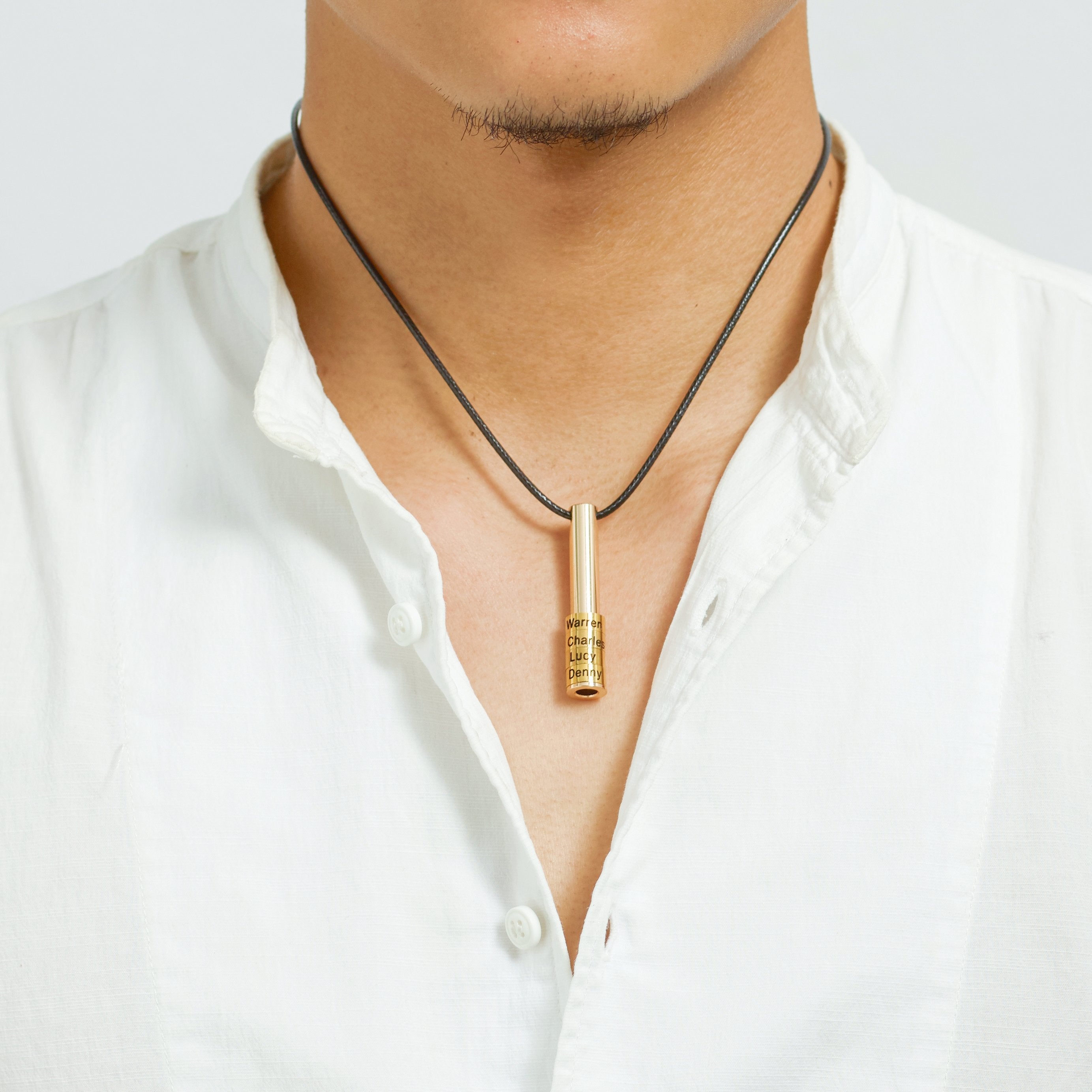 Engraved Family Name Bar Necklace For Men-A Loves Gift