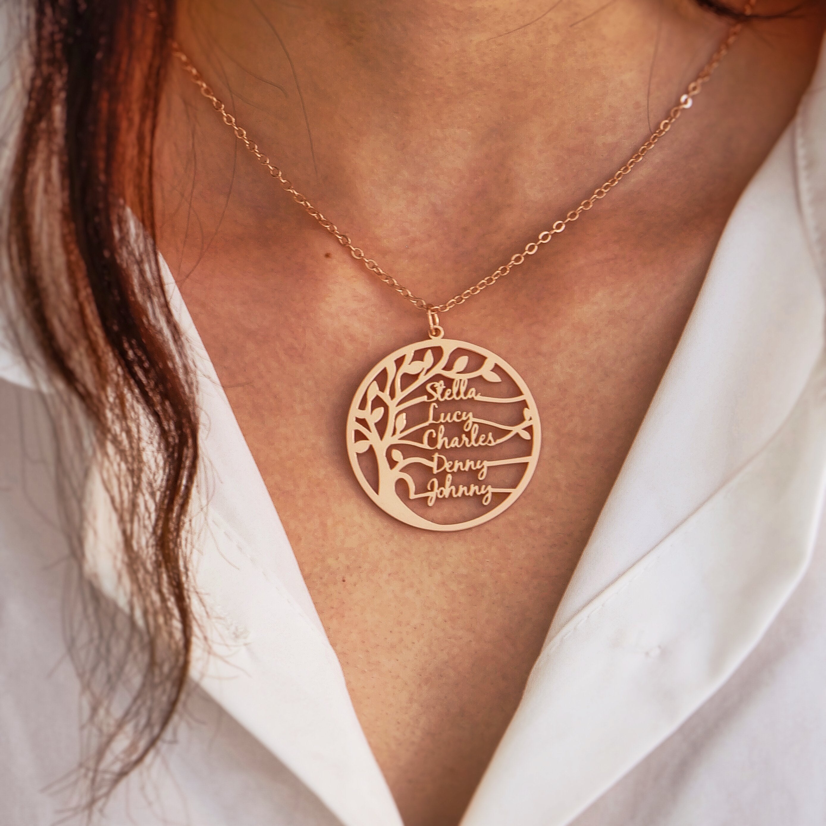 Personalized Tree Of Life Custom Name Necklace-A Loves Gift