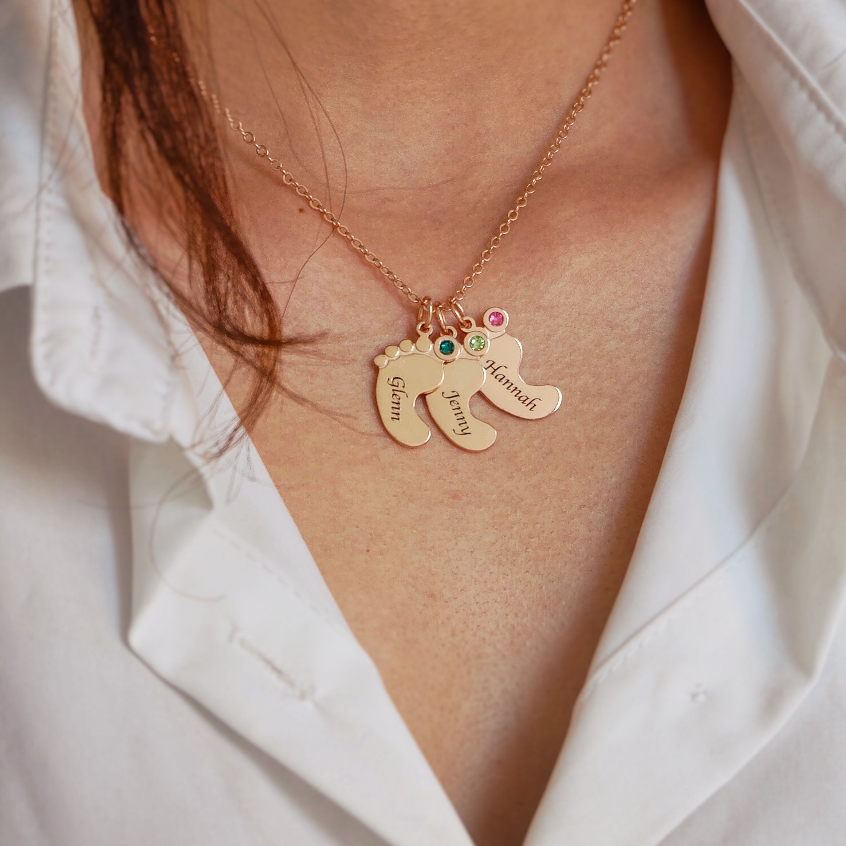 Baby Feet Necklace For Mom-A Loves Gift