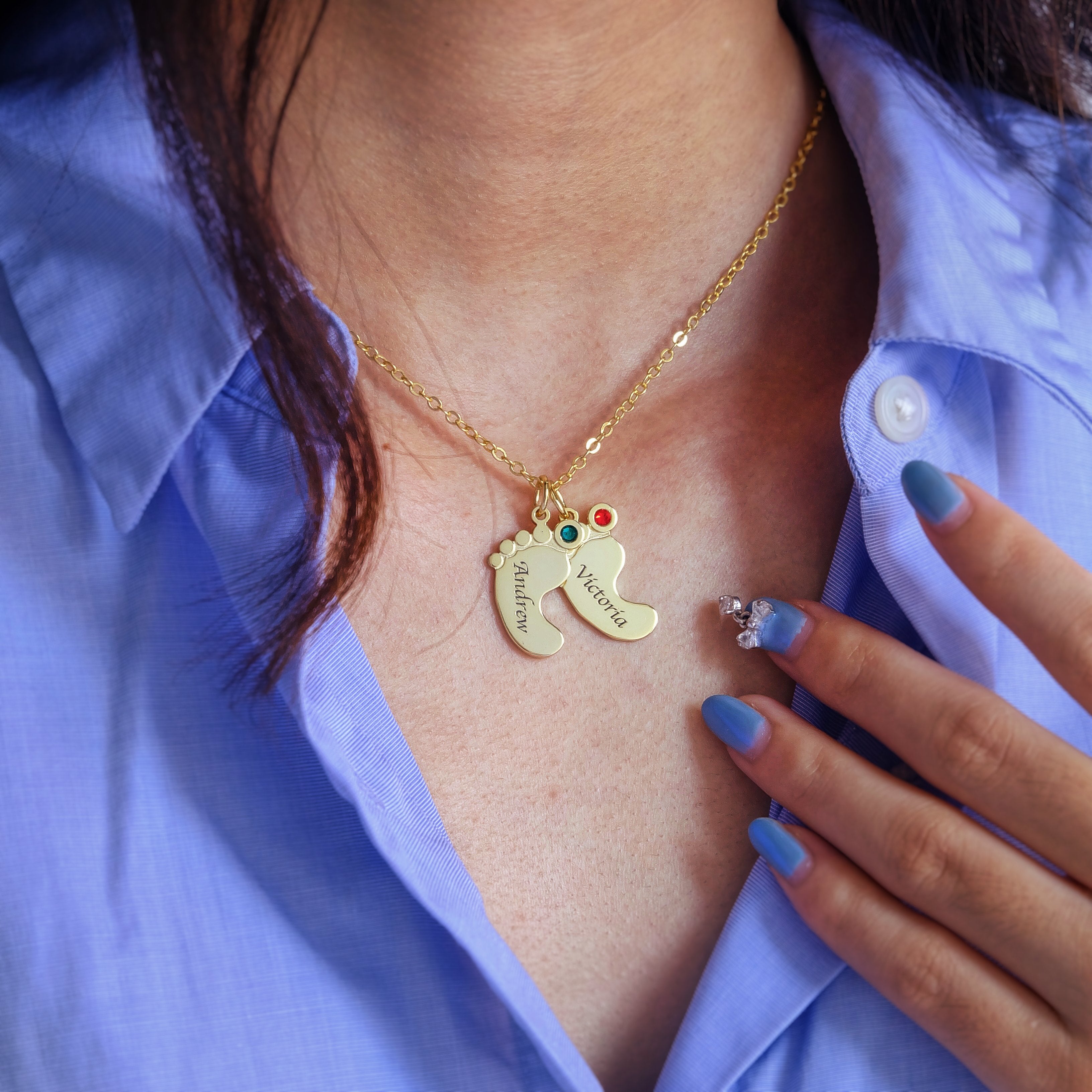 Baby Feet Necklace For Mom-A Loves Gift