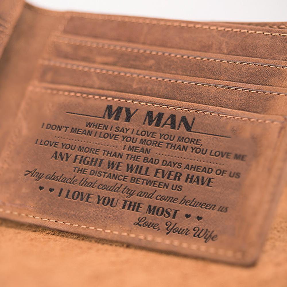 LEATHER WALLET - TO MY MAN-A Loves Gift