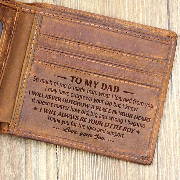 Personalized Leather Wallet For Dad - Perfect Gift For Your Dad-A Loves Gift