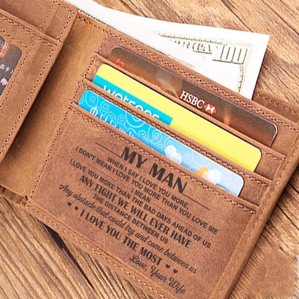 LEATHER WALLET - TO MY MAN-A Loves Gift