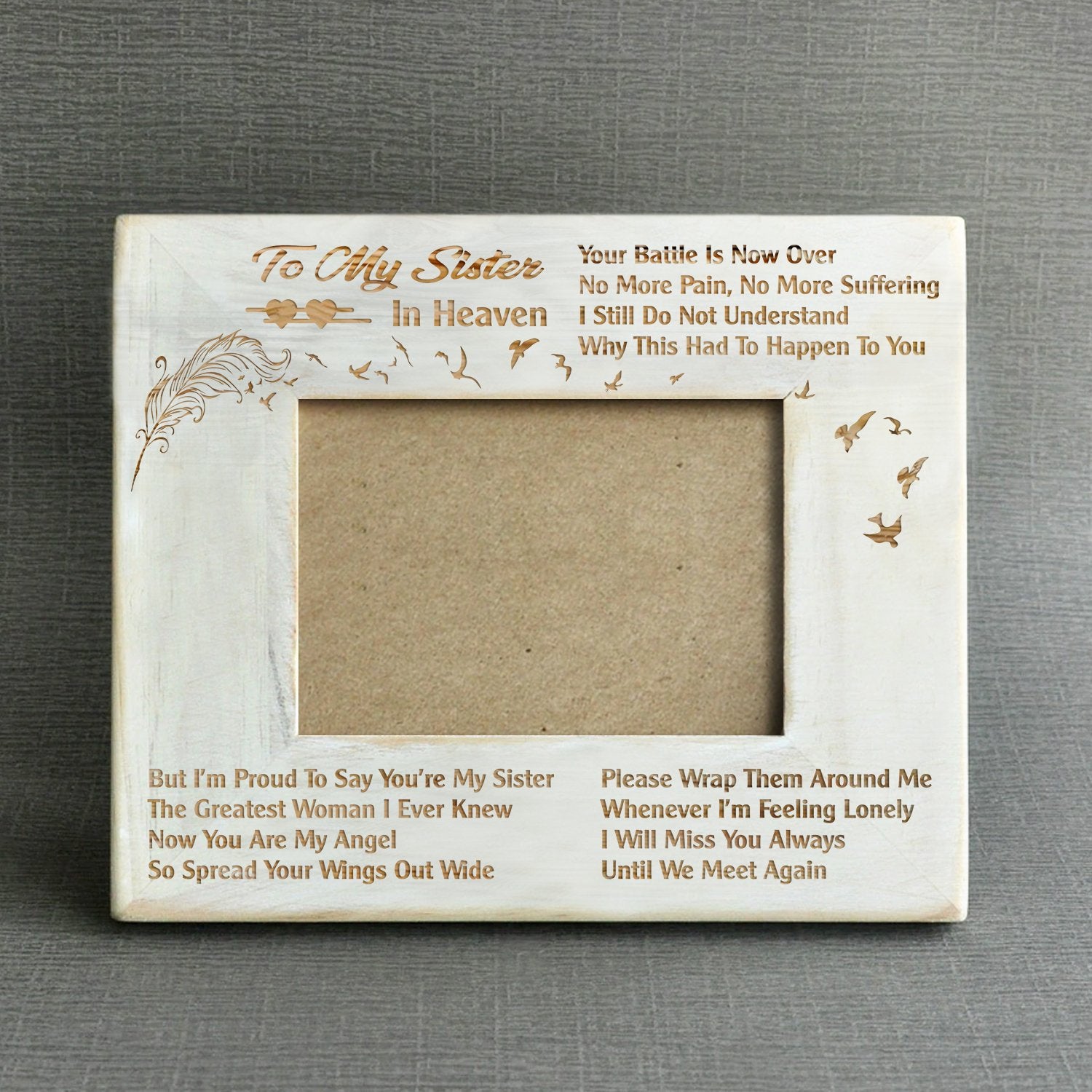 MISSING - YOU'RE MY SISTER - WOOD FRAME