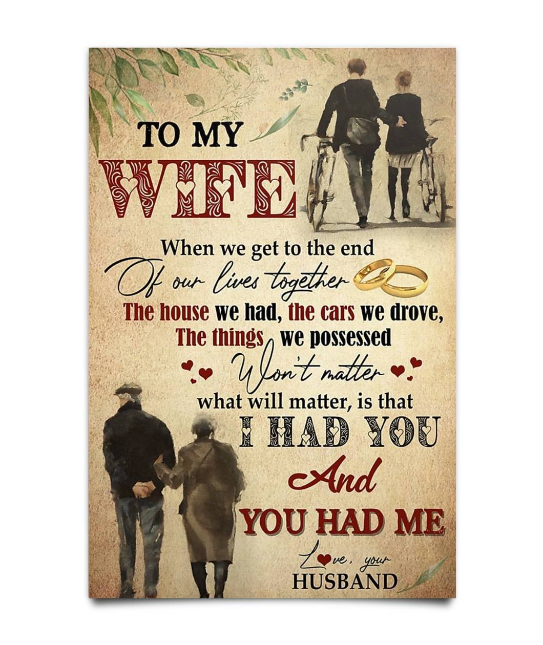 To My Wife Poster-A Loves Gift