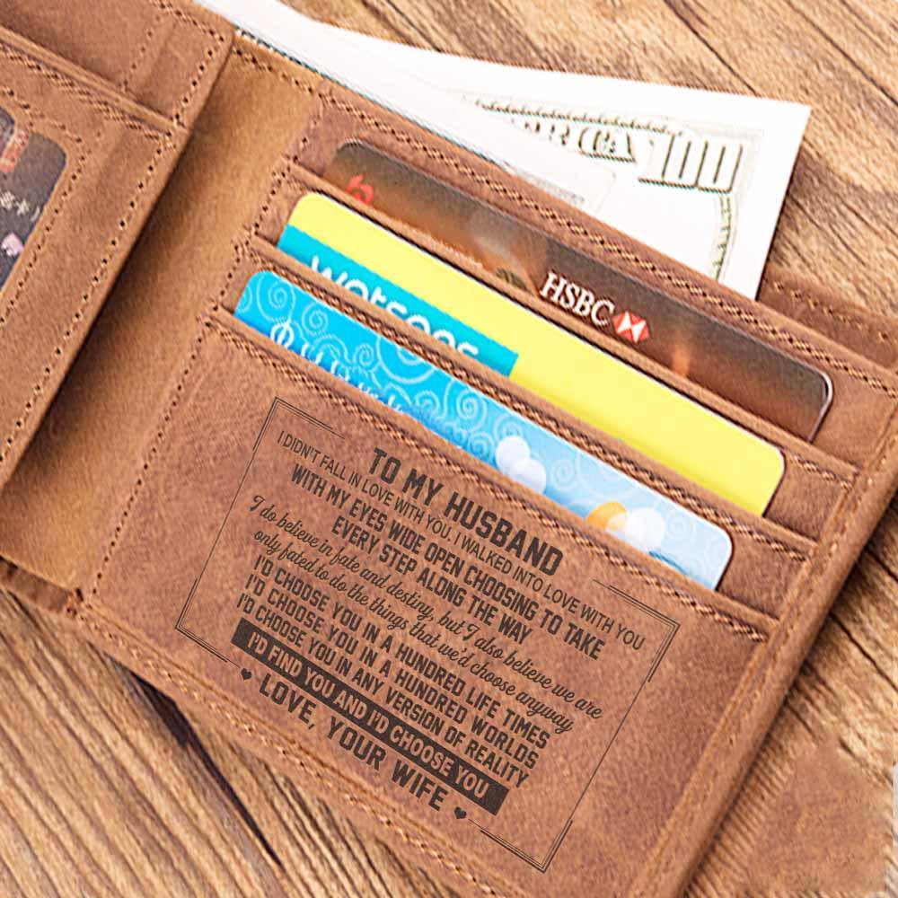 LEATHER WALLET TO MY HUSBAND-A Loves Gift