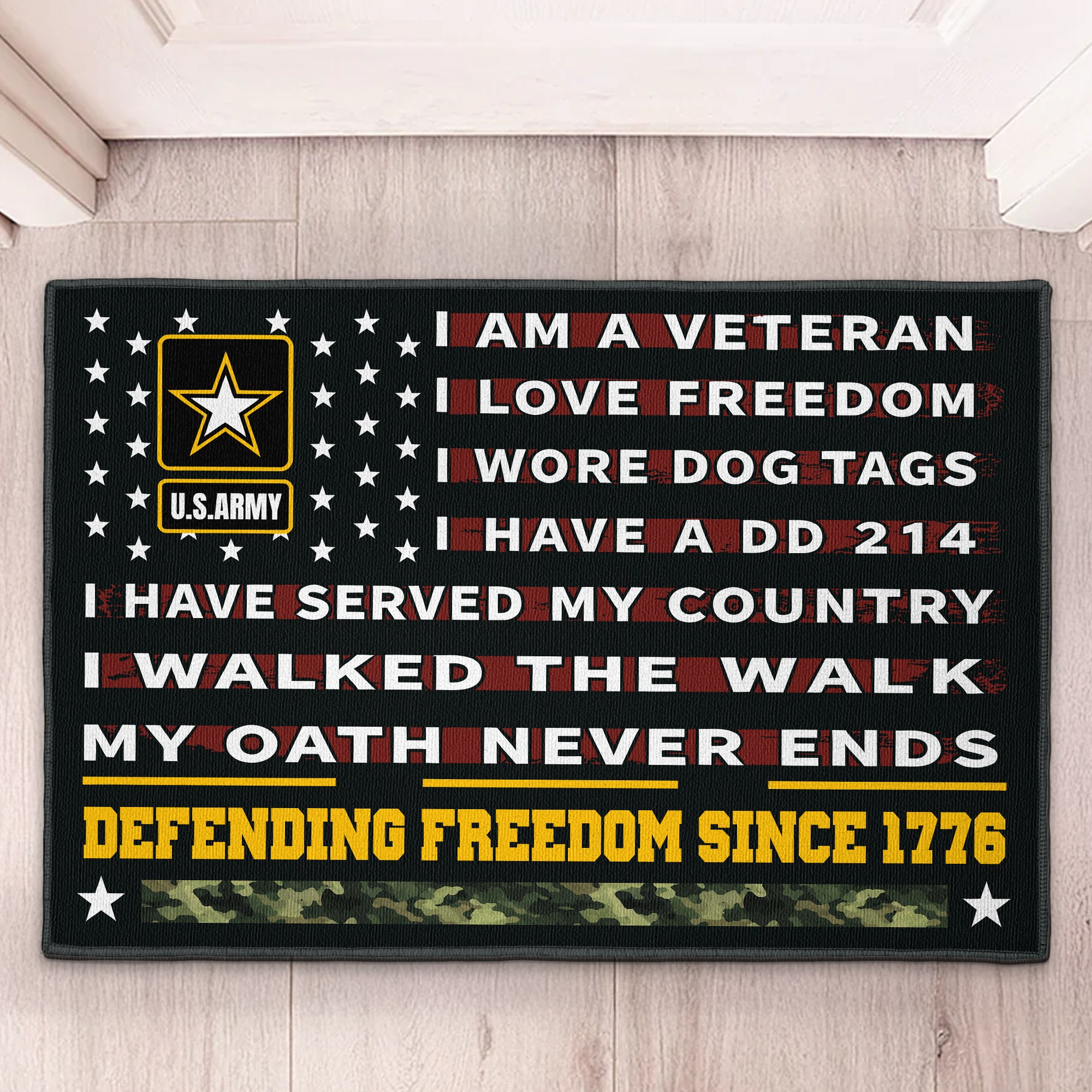 250 Years Of Defending Liberty - Personalized Doormat