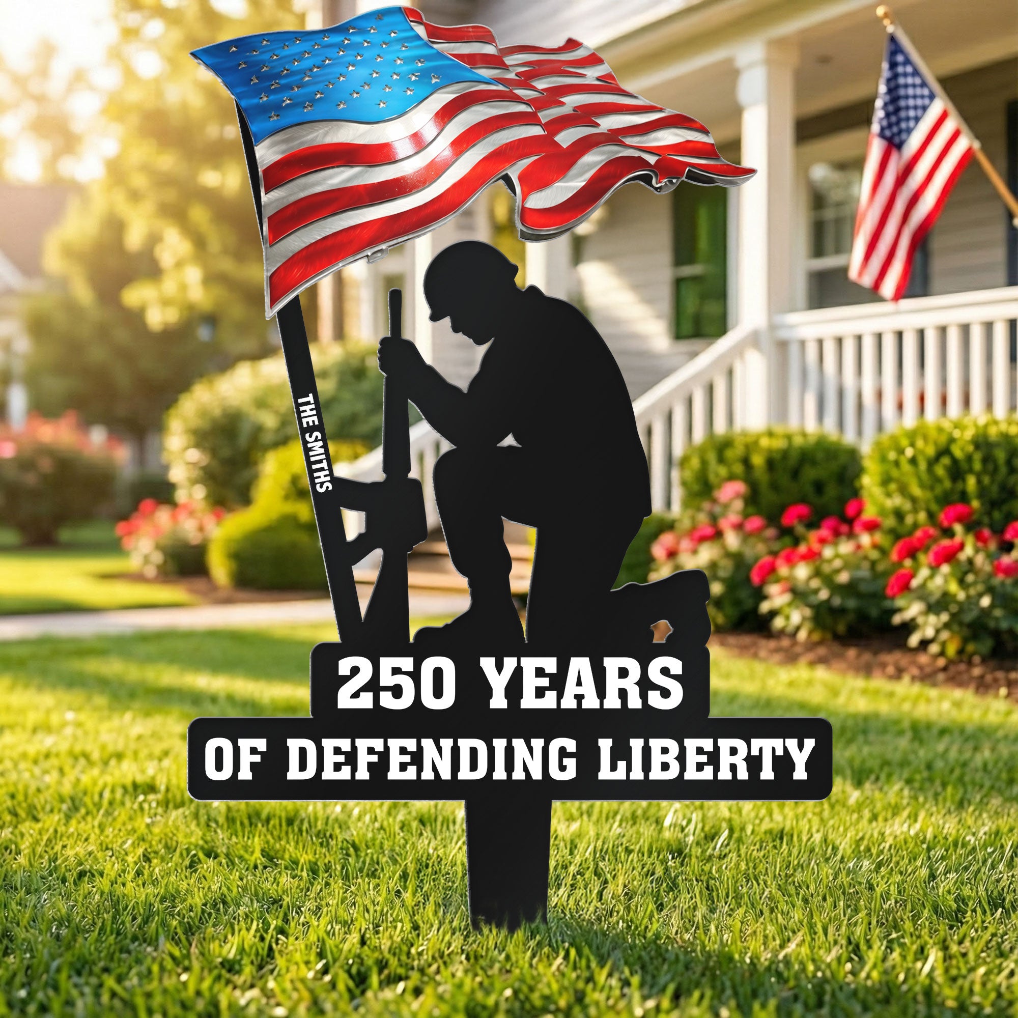 250 Years Of Defending Liberty - Personalized Metal Garden Stake
