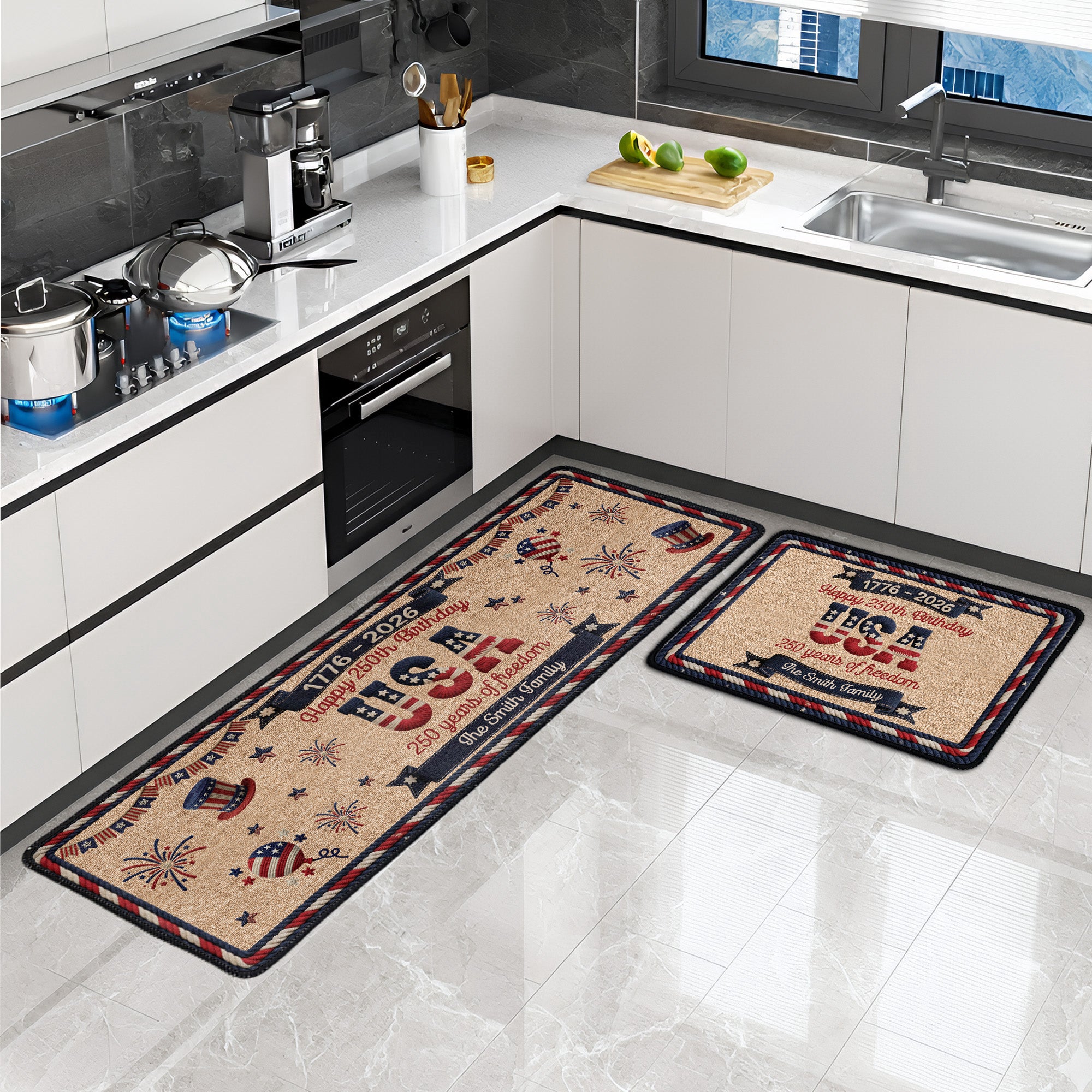 250 Years Of Freedom Born To Stand Free - Personalized Runner Rug