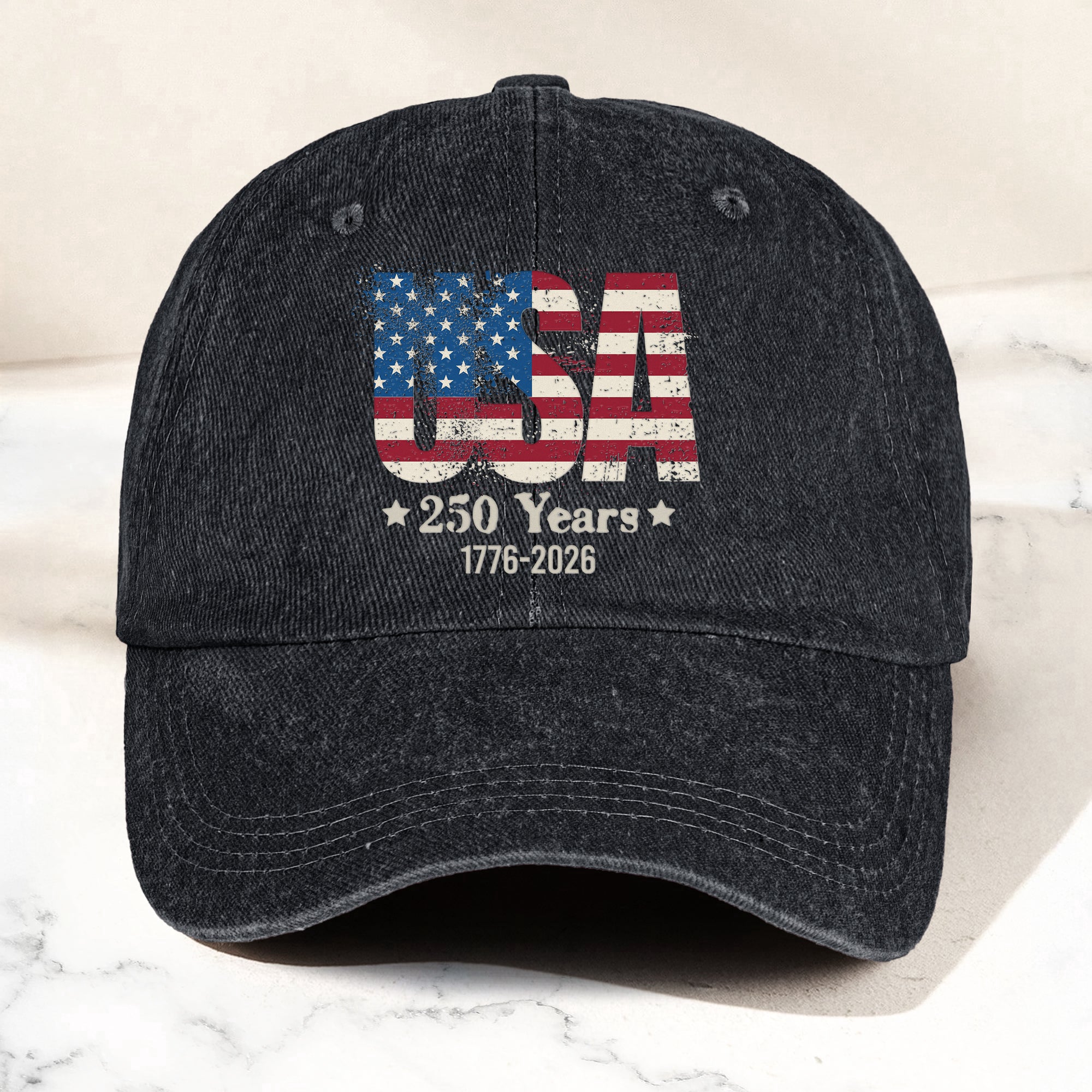 250 Years Of Freedome Since 1776 - Distressed Denim Cap
