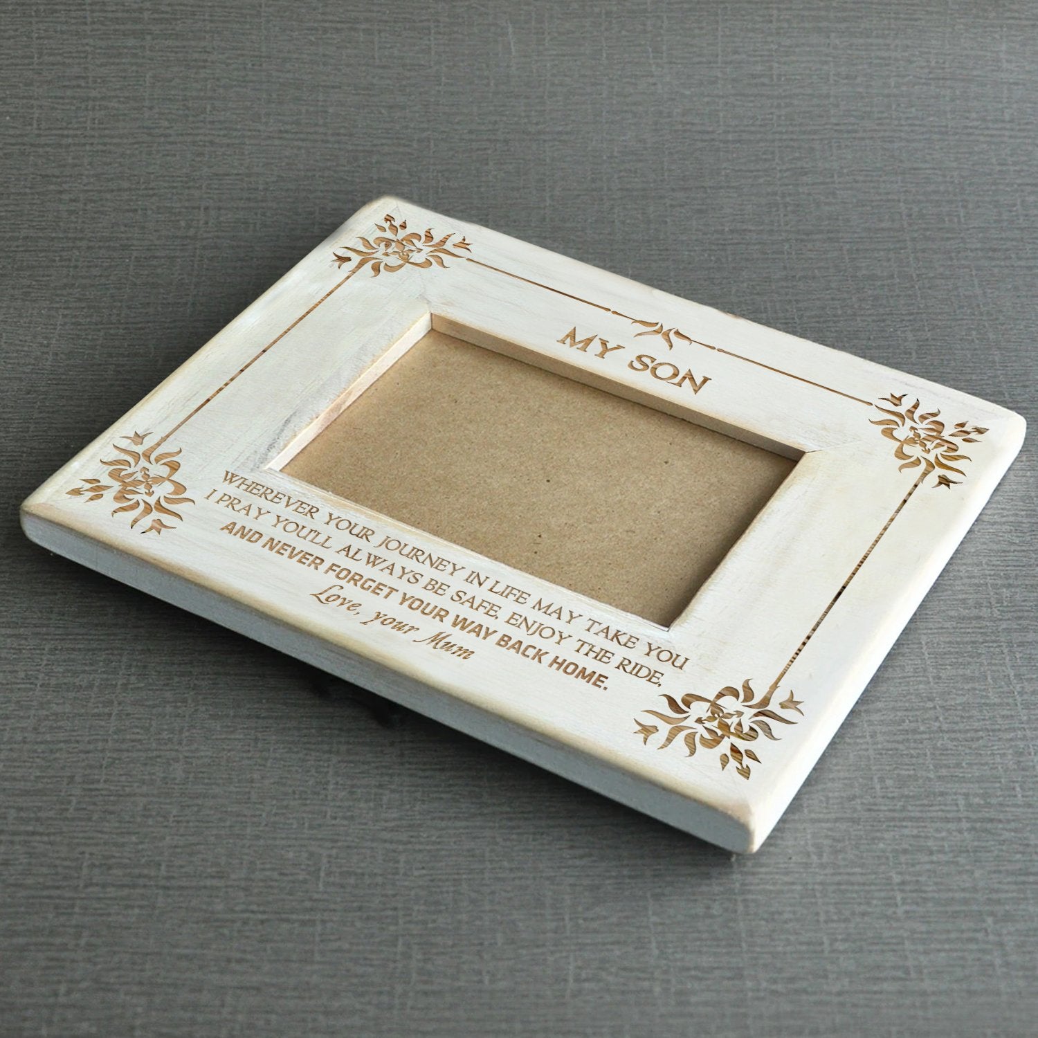 SON MUM - NEVER FORGET YOUR WAY BACK HOME - WOOD FRAME