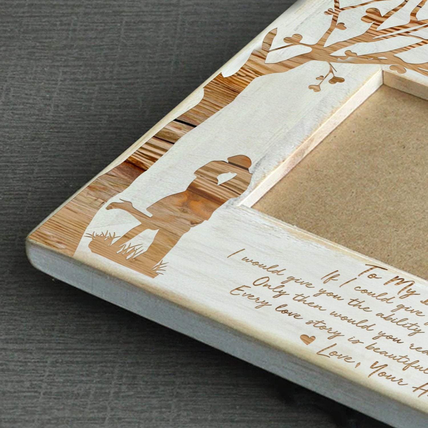 WIFE HUSBAND - ONE THING - WOOD FRAME