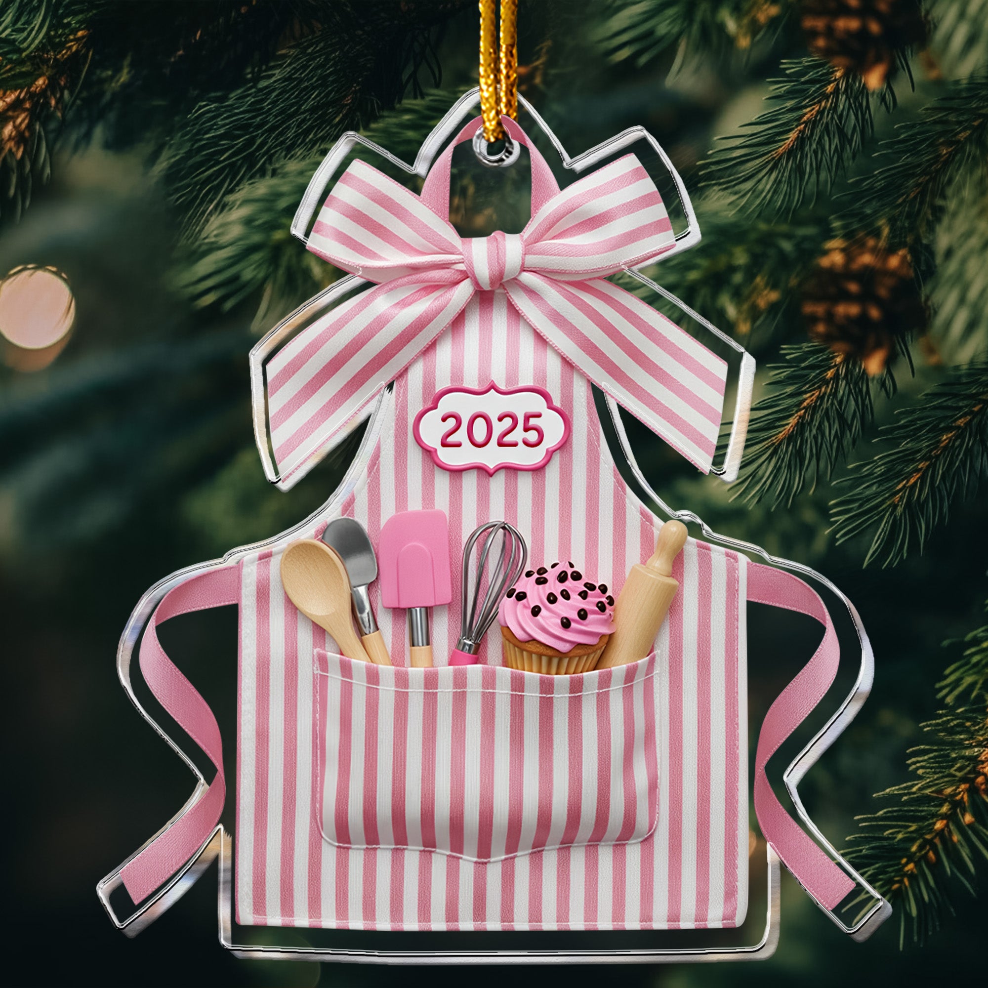 2D Flated Baker Christmas Gifts - Acrylic Ornament