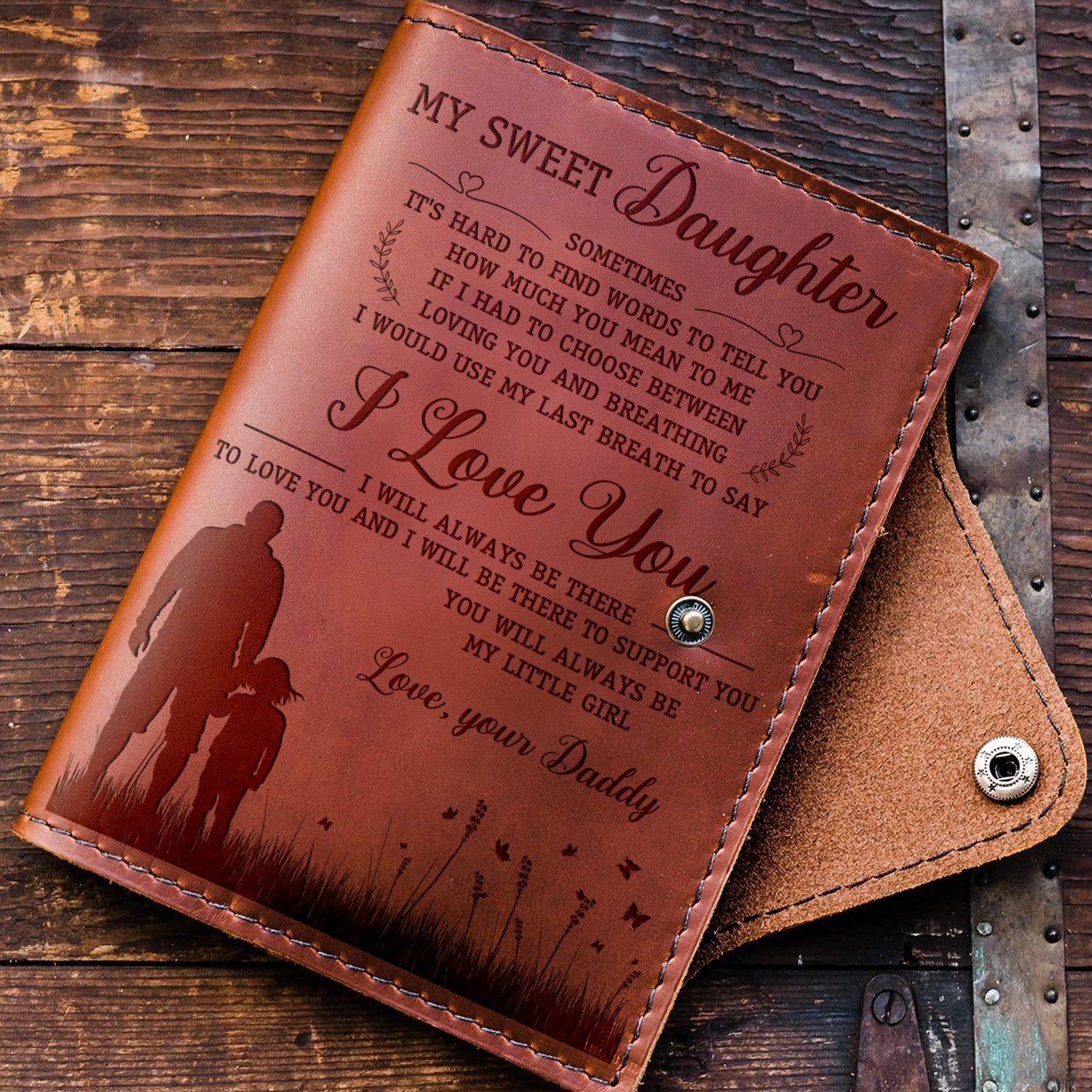 DAUGHTER DADDY - MY LITTLE GIRL - JOURNAL COVER-A Loves Gift