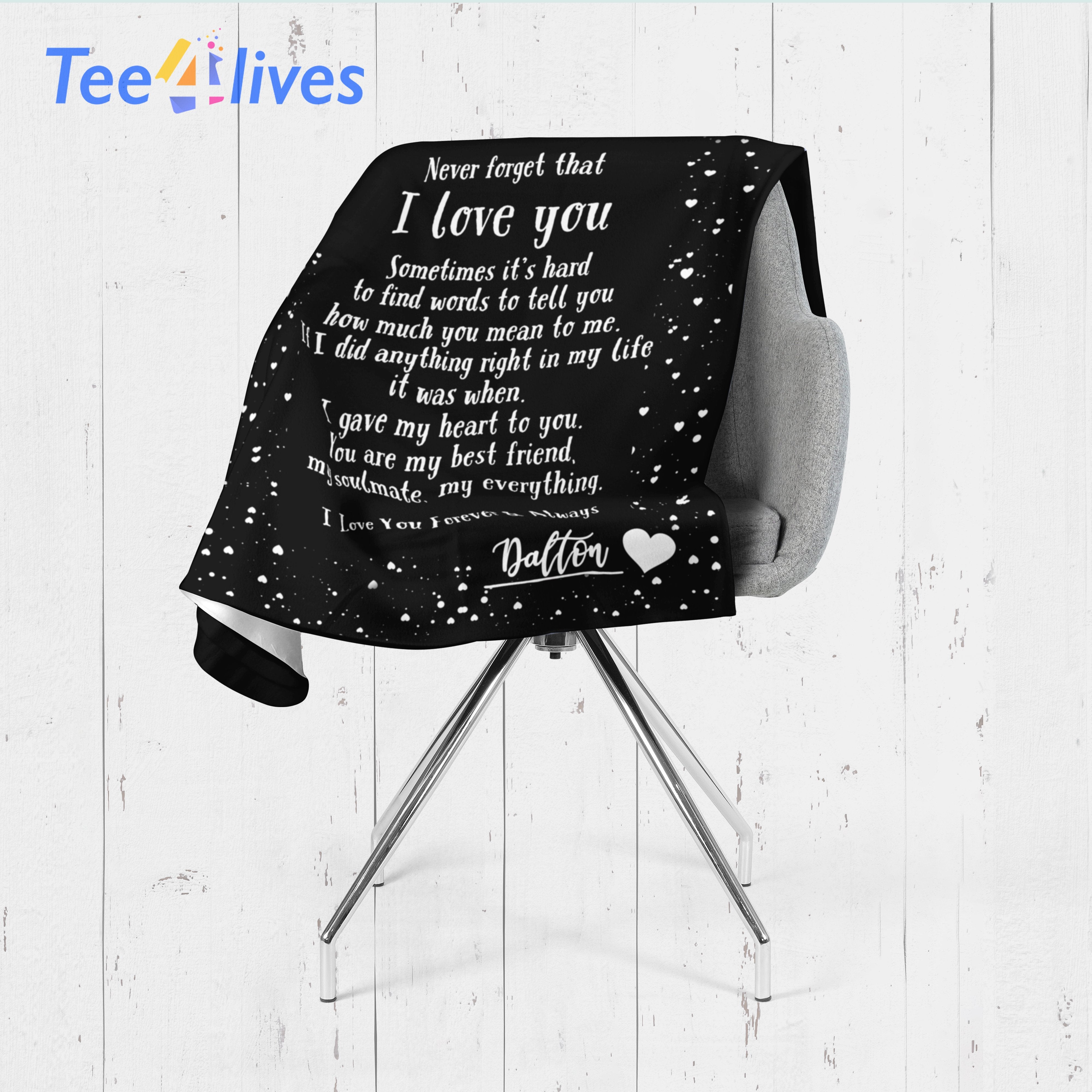 Custom Blankets Personalized Blanket - Perfect gift for Girlfriend - Fleece Blanket-A Loves Gift