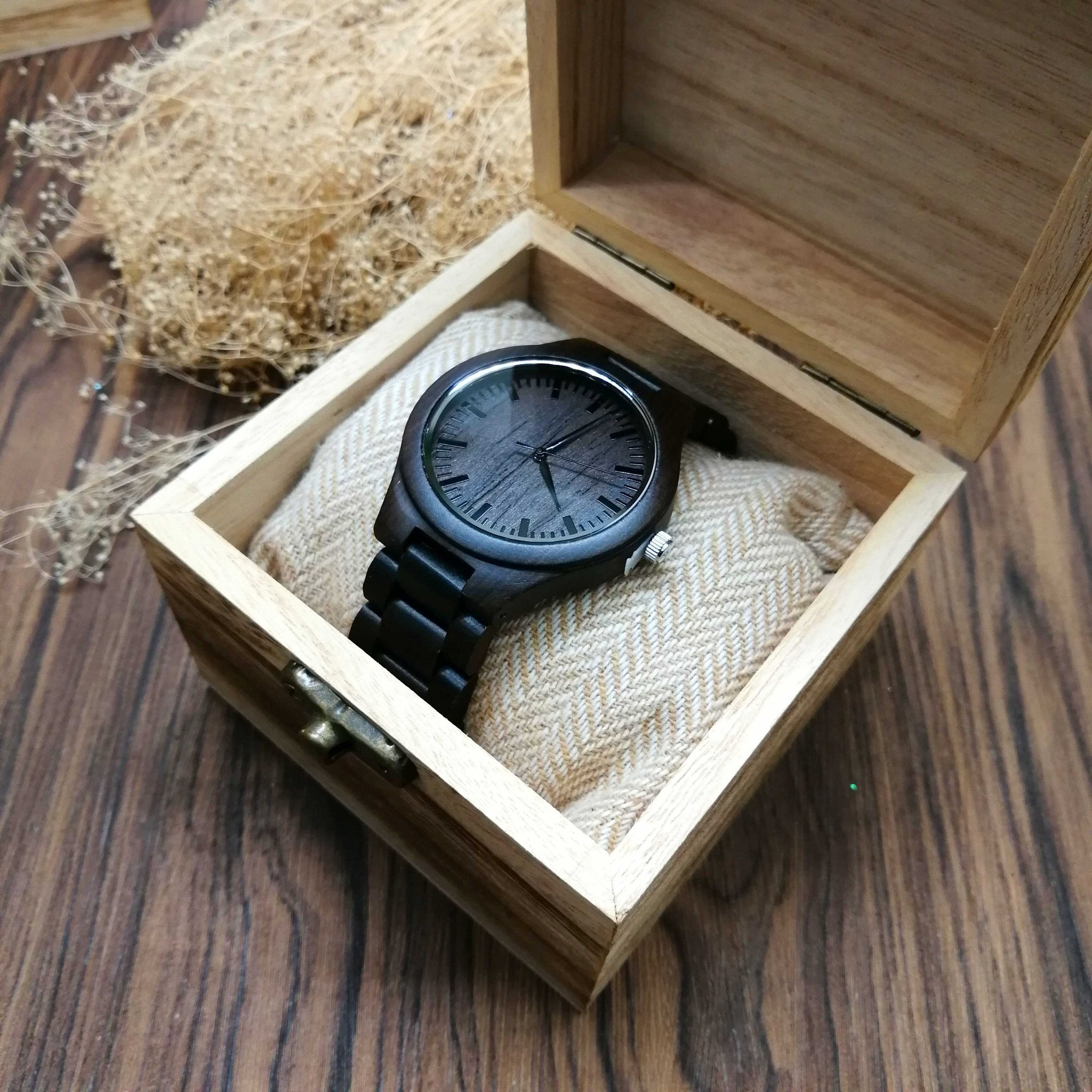 HUSBAND ENGRAVED WOODEN WATCH-A Loves Gift