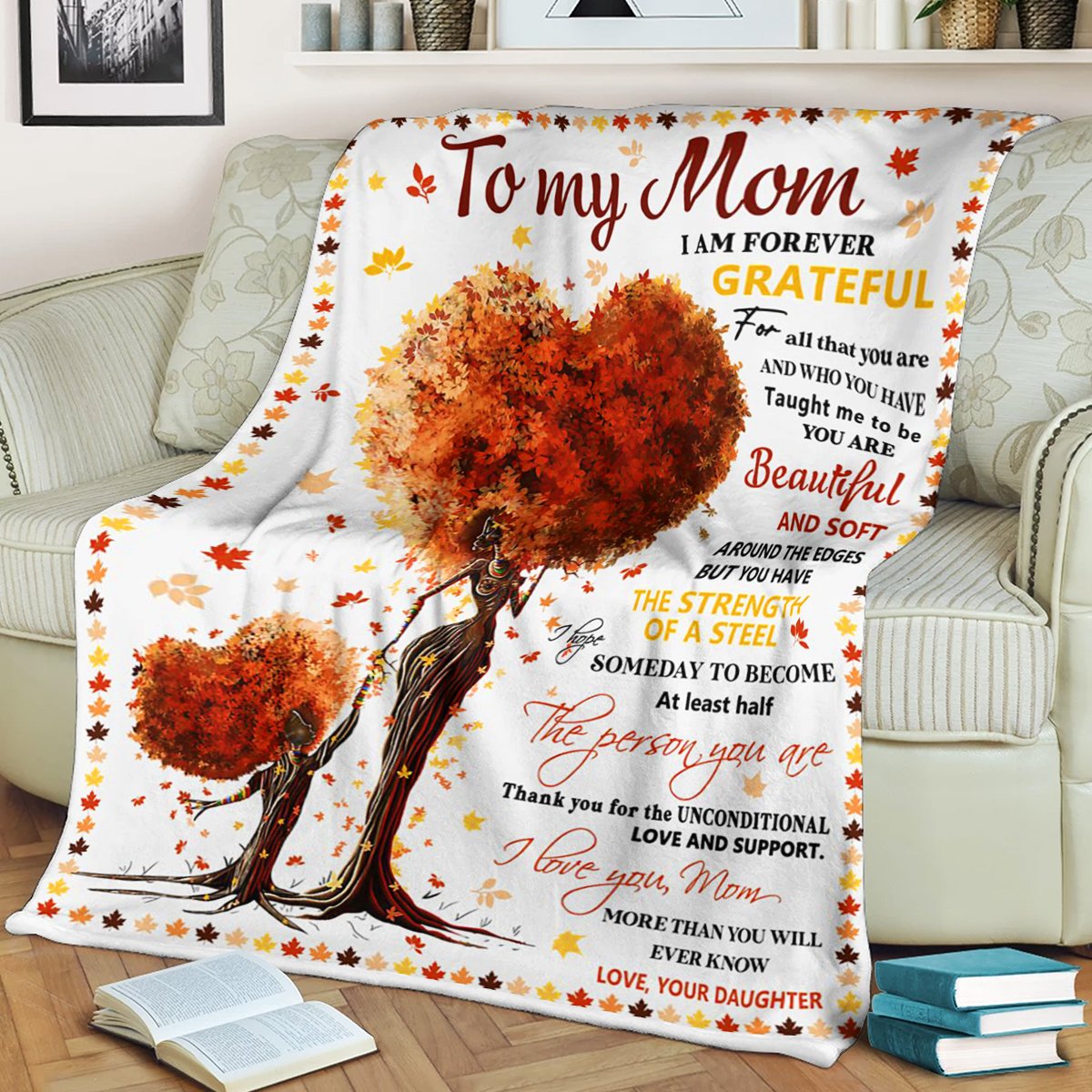 Customs Blanket To My Mom Blanket - Perfect Gift For Mom - Fleece Blanket-A Loves Gift