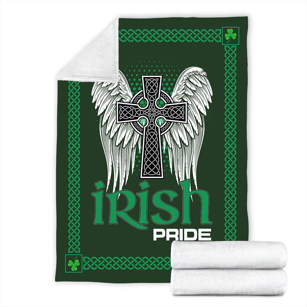 St. Patrick's Day Custom Blanket Irish Pride Blanket - Fleece Blanket-A Loves Gift