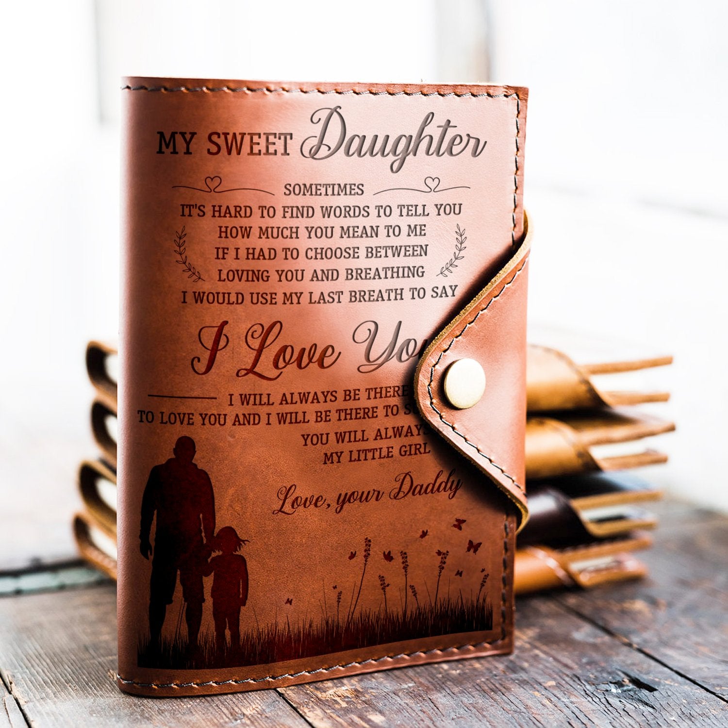 DAUGHTER DADDY - MY LITTLE GIRL - JOURNAL COVER-A Loves Gift
