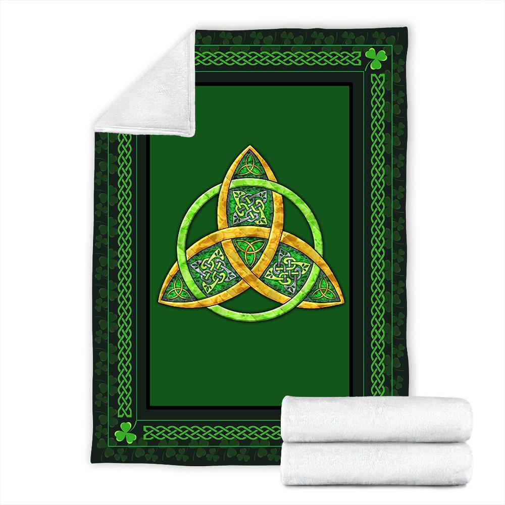St. Patrick's Day Custom Blanket Irish Protection Blanket - Fleece Blanket-A Loves Gift