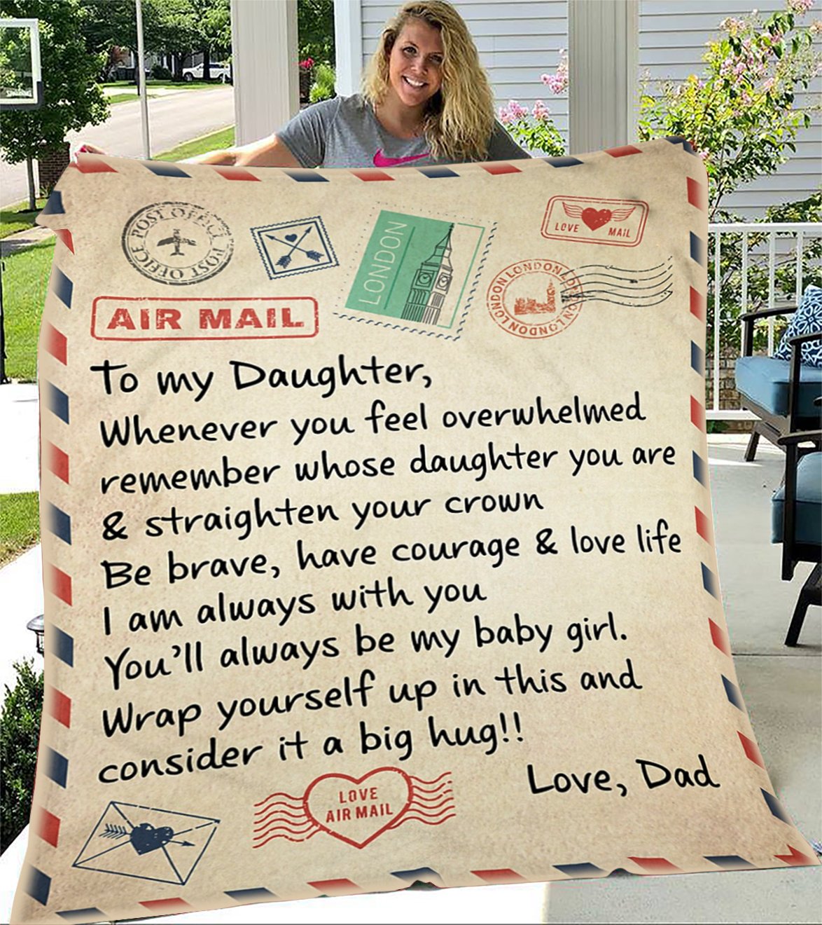 Custom Blanket Letter To My Daughter Blanket - Gift For Daughter-A Loves Gift